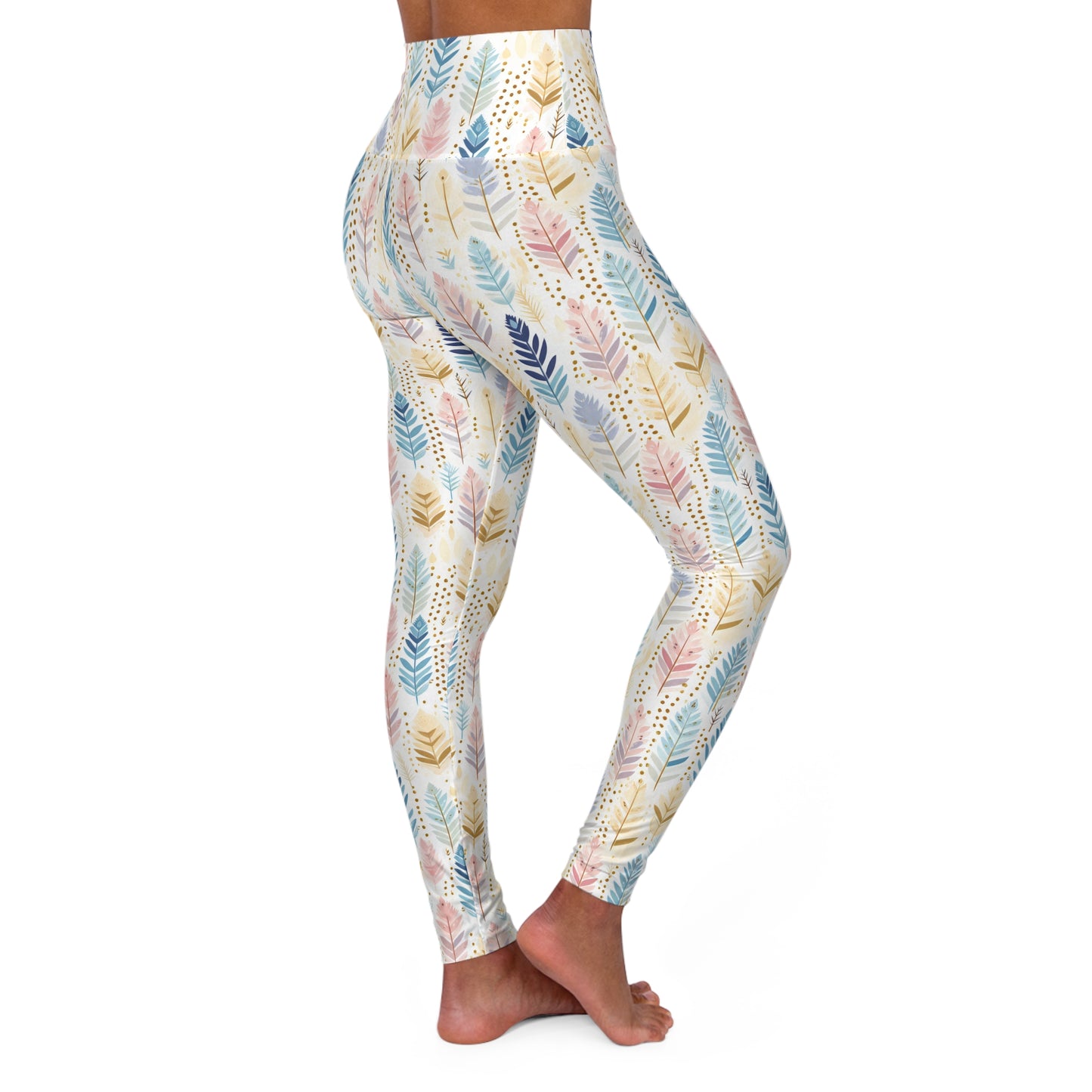 High Waisted Yoga Leggings abstract colorful design
