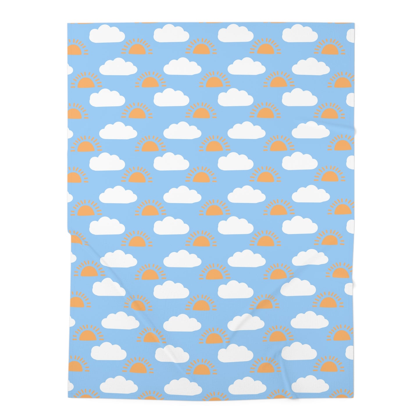 Cozy Baby Swaddle Blanket with clouds design