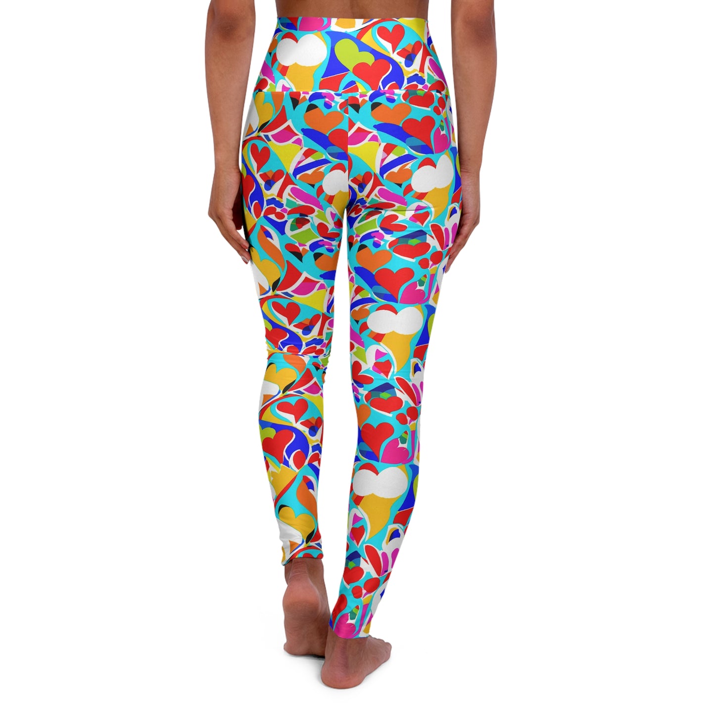 High Waisted Yoga Leggings | Amazing quality abstract colorful design
