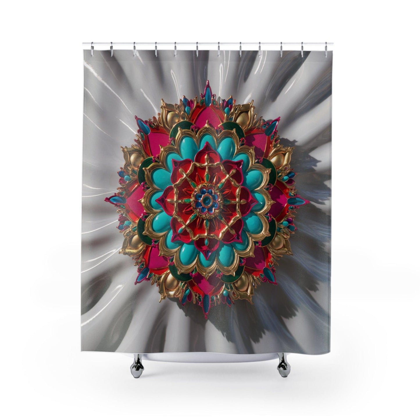 Elegant Shower Curtains Collection ( Mandala 3D) - Cosmic Creations by Karen