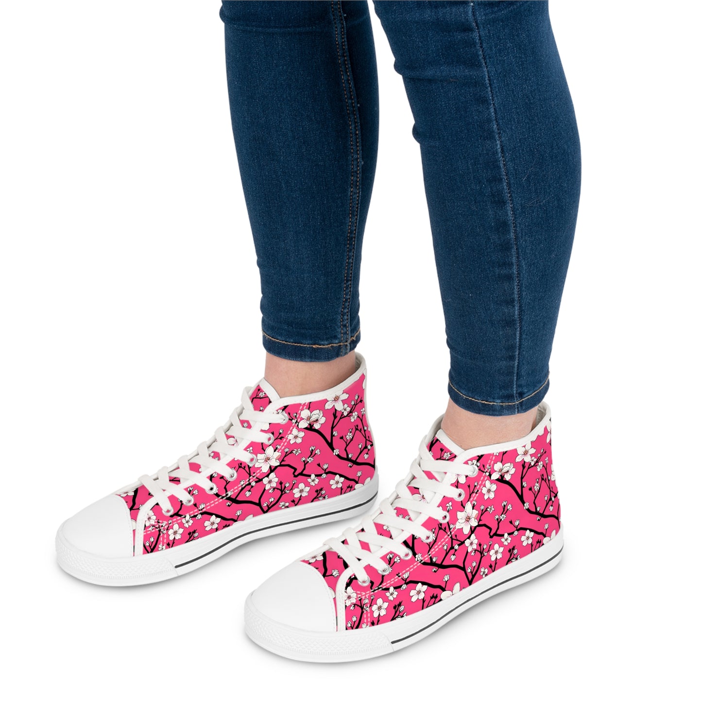Awesome Cherry Blossom Design High Top Sneakers