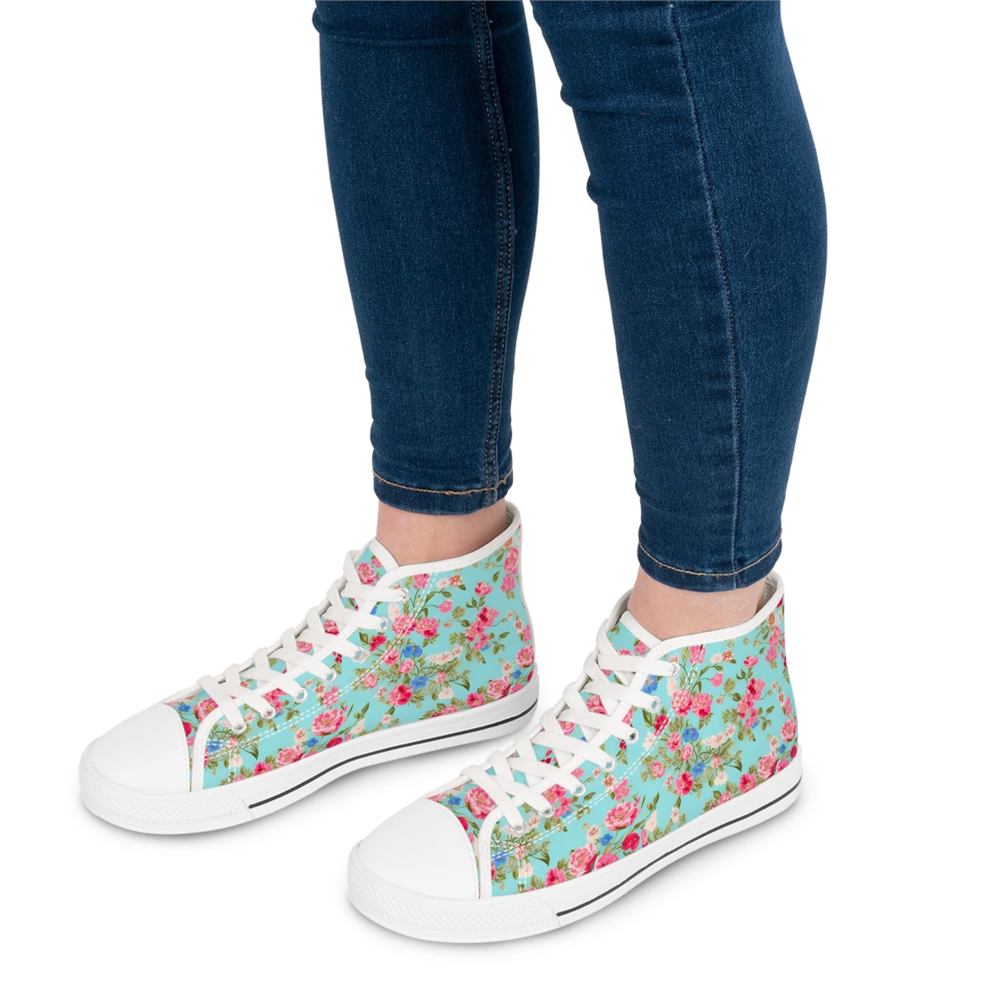 Awesome Floral Design High Top Sneakers