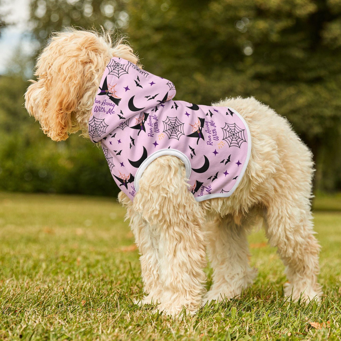 Pink Halloween Pet Hoodie - Cosmic Creations by Karen