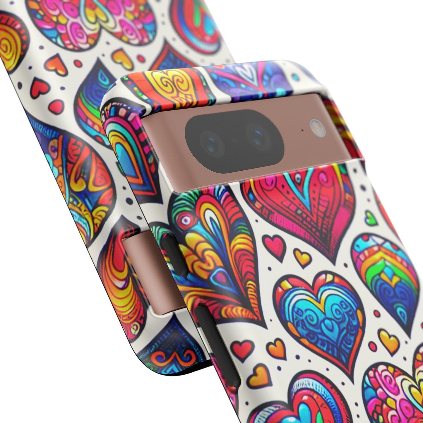 Tough Phone Case :" Eclectic Elegance Phone Case Collection" ( Hearts patterns)