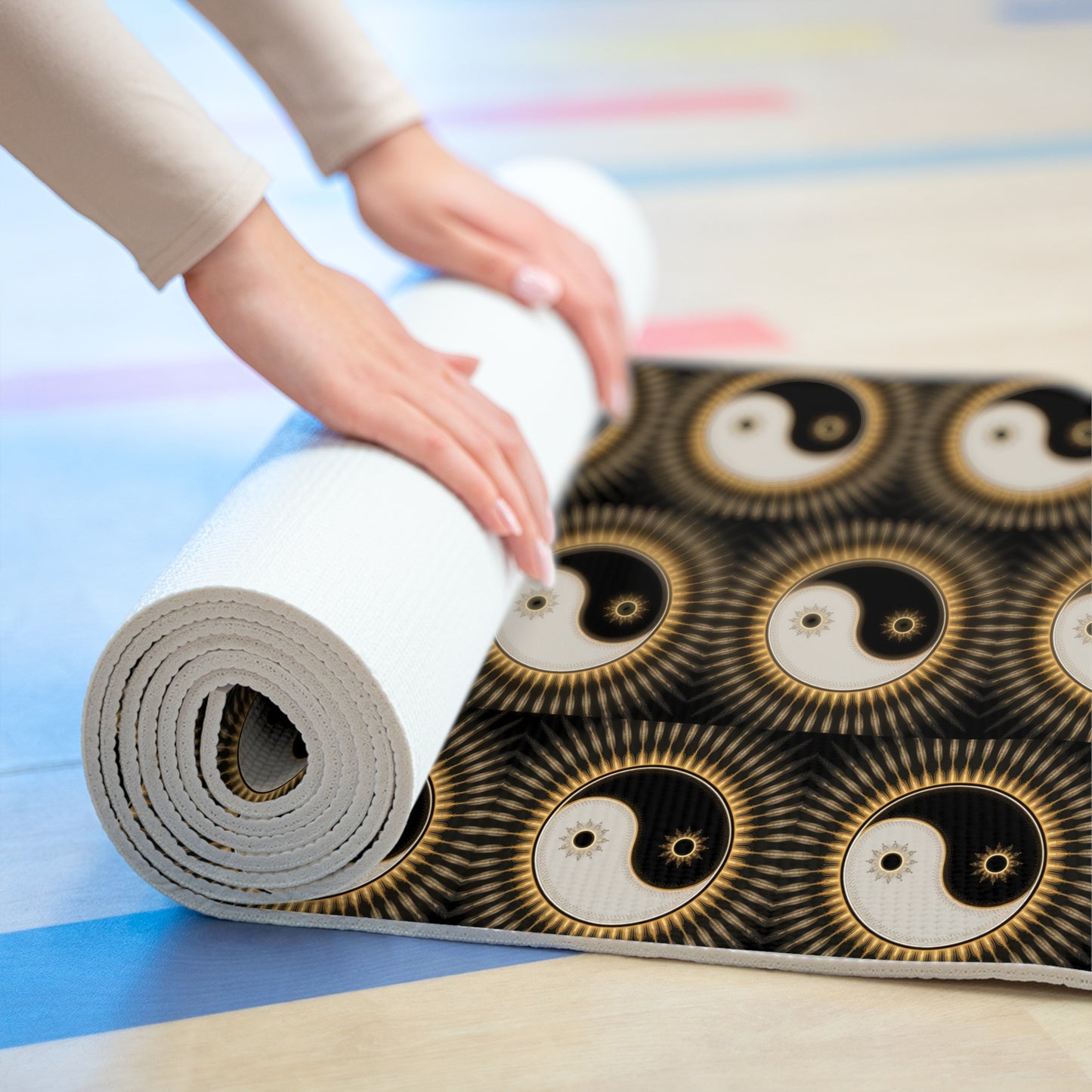 Ying & Yang Design Foam Yoga Mat