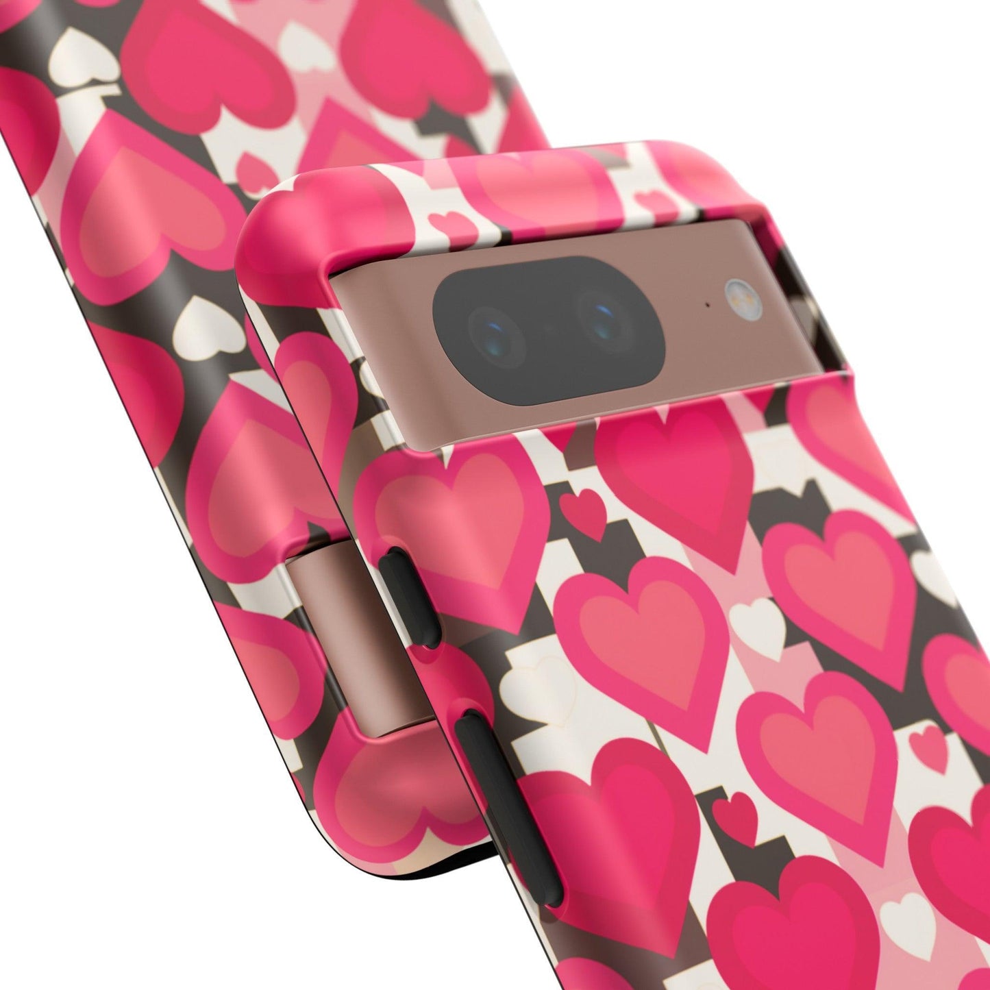 Tough Phone Case :" Eclectic Elegance Phone Case Collection" ( Hearts patterns)