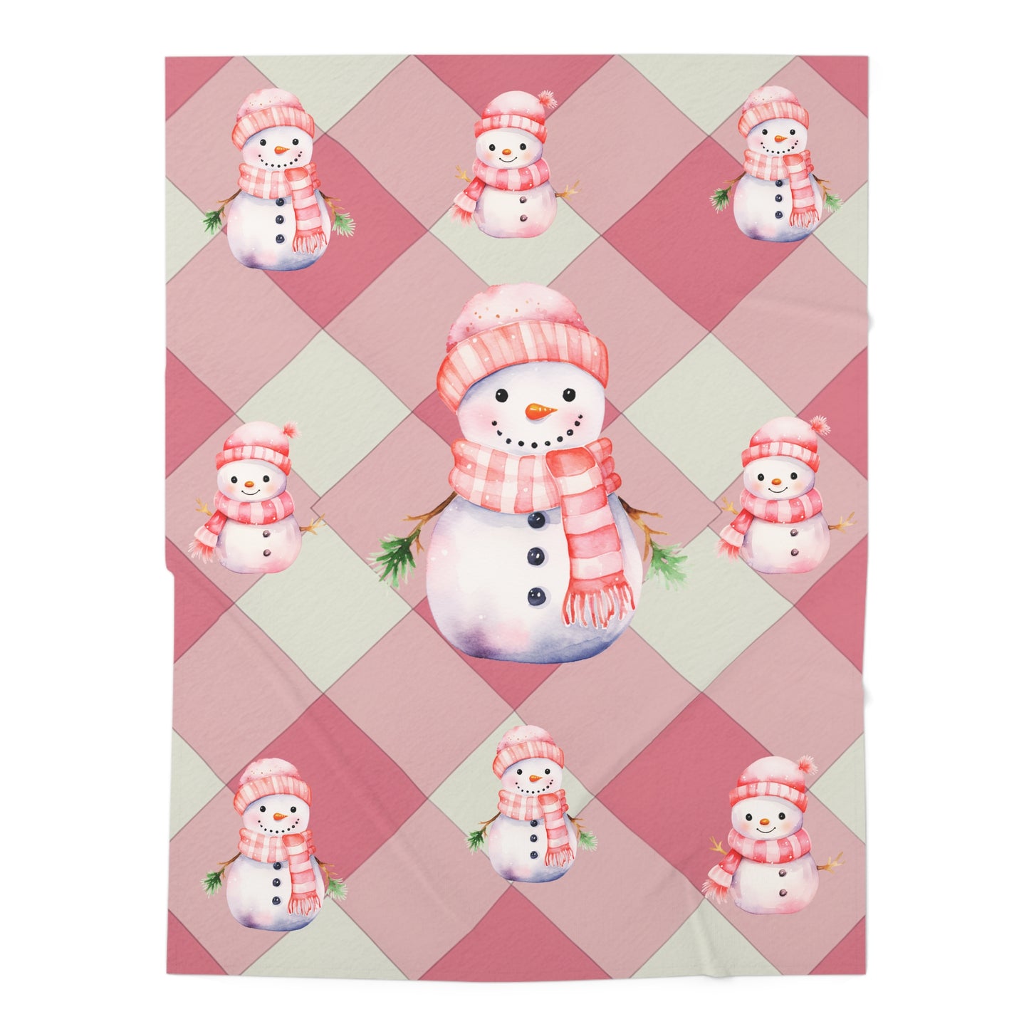 Cozy Baby Swaddle Blanket with Snowman Design | Nursery Essential