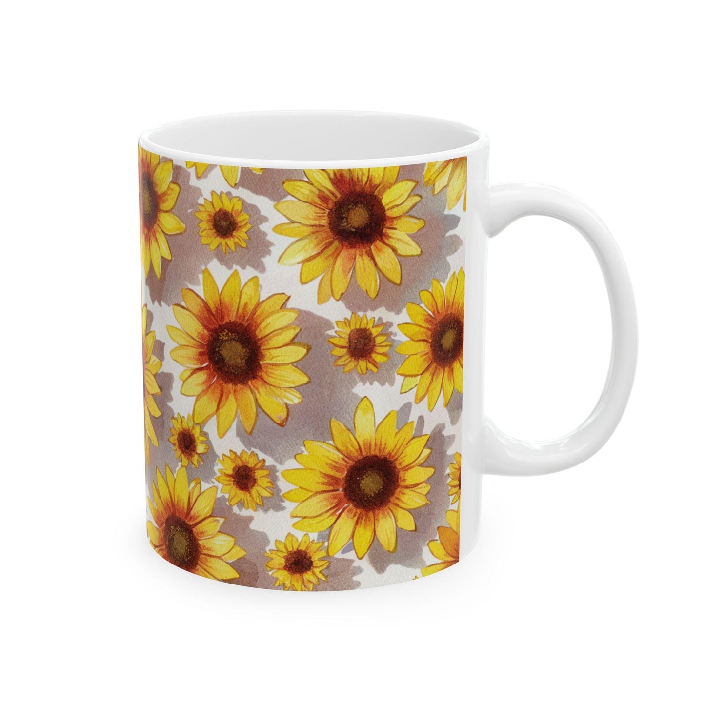 Ceramic Mug, (11oz, 15oz) | "Sunflower Ceramic Mug"