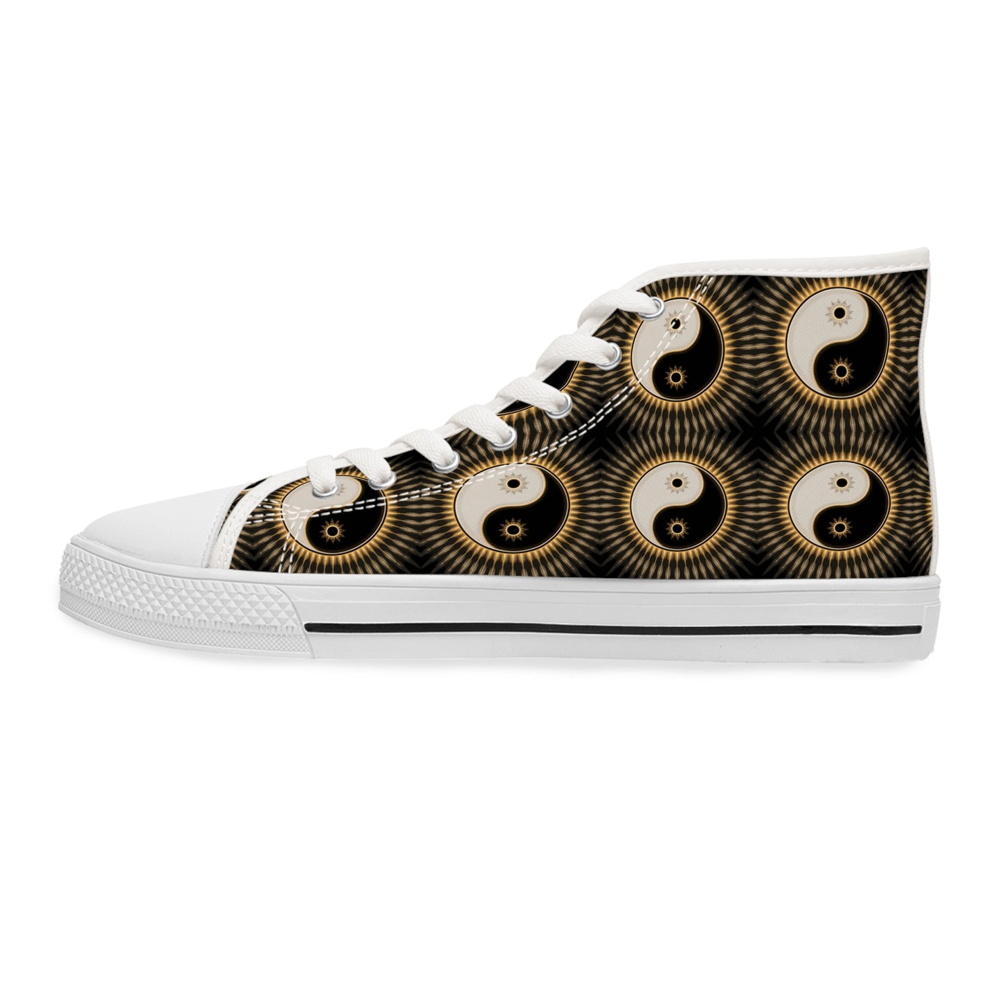 Awesome Ying & Yang Design High Top Sneakers