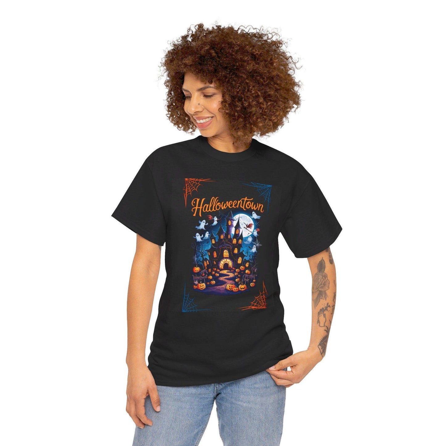 Halloween Town Cotton Tee - Cosmic Creations by Karen