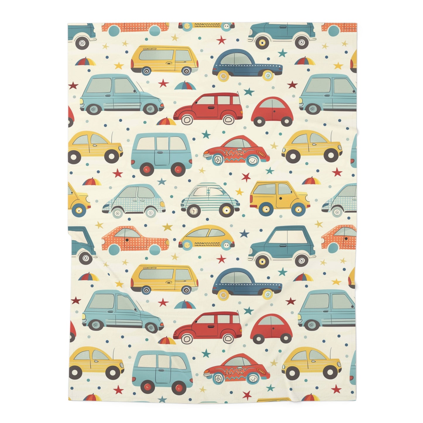 Cozy Baby Swaddle Blanket with cars design | Nursery Essential