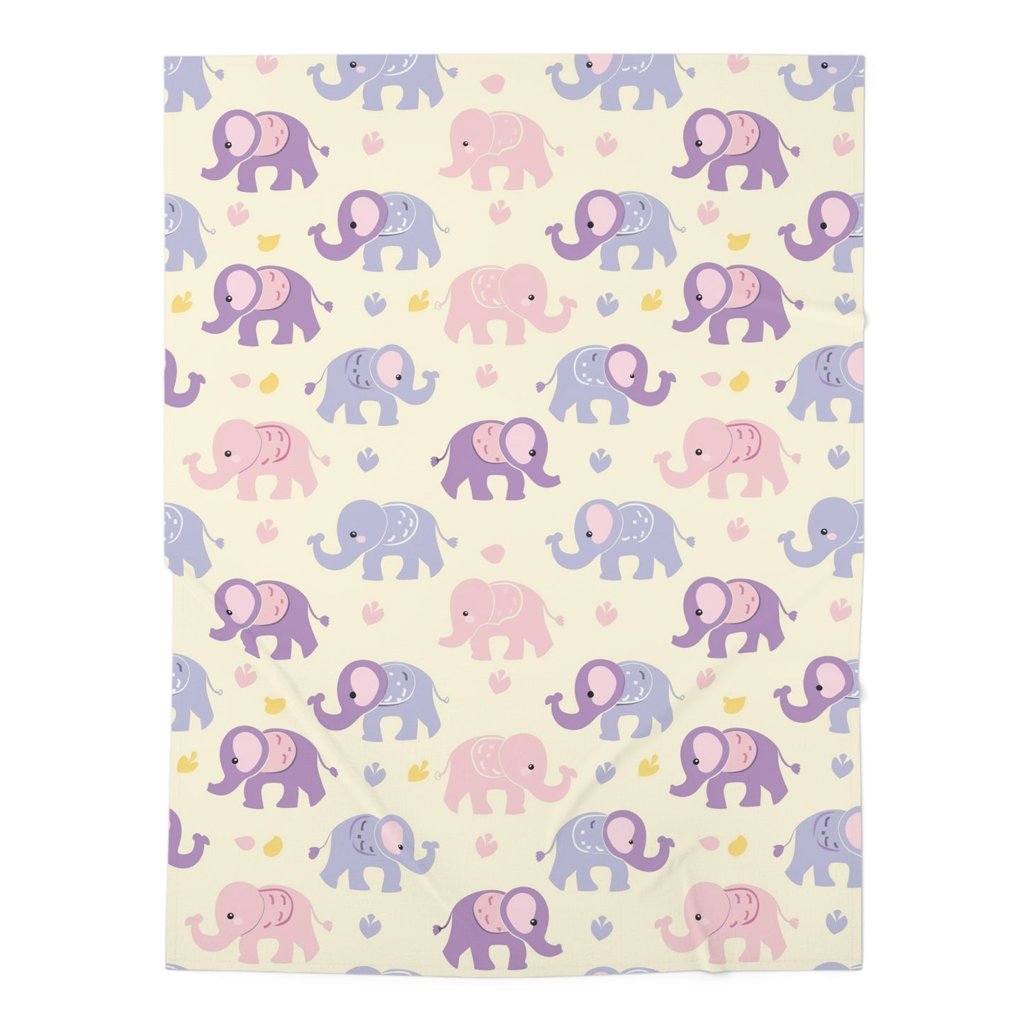 Cozy Baby Swaddle Blanket with elephants design | Nursery Essential