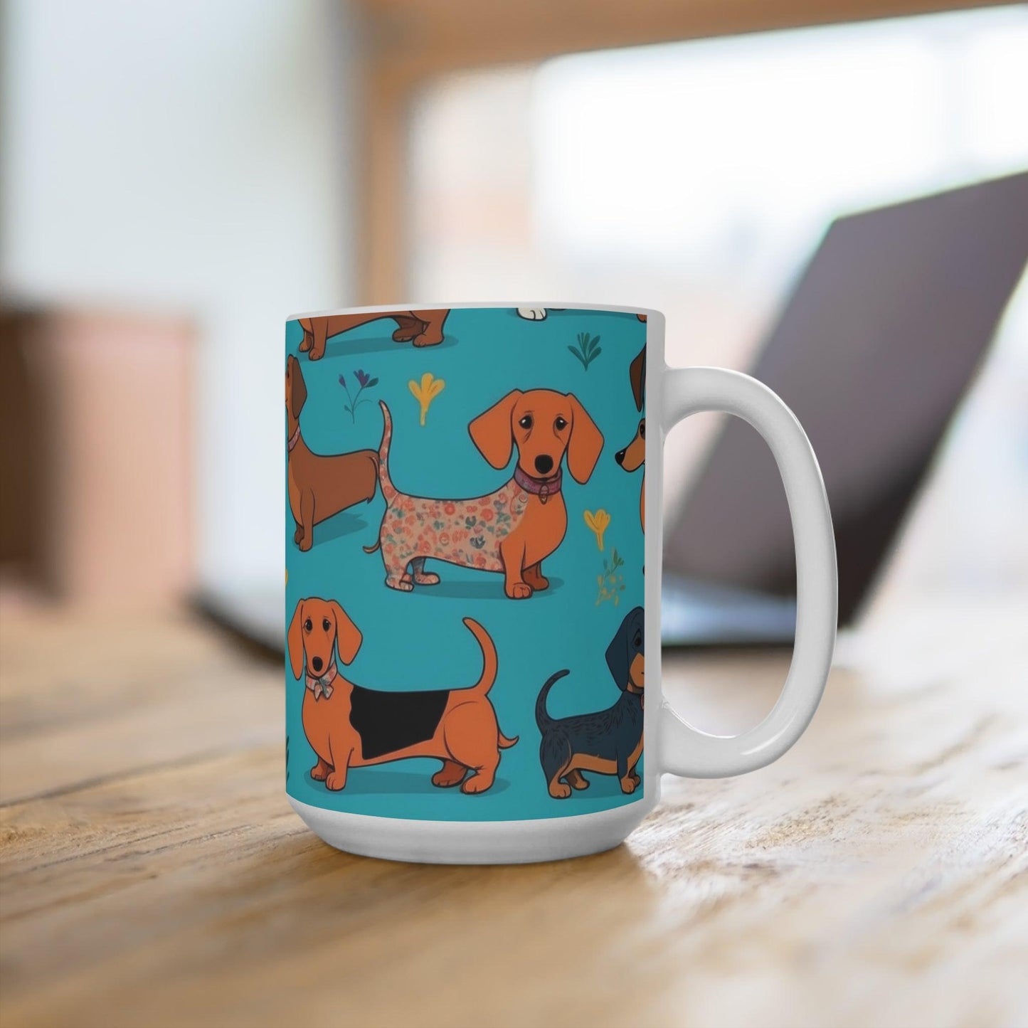 Dog Lovers Delight Mug ( 15 oz ) | Perfect for your morning coffee or evening tea | Great gift for dog lovers - Cosmic Creations by Karen