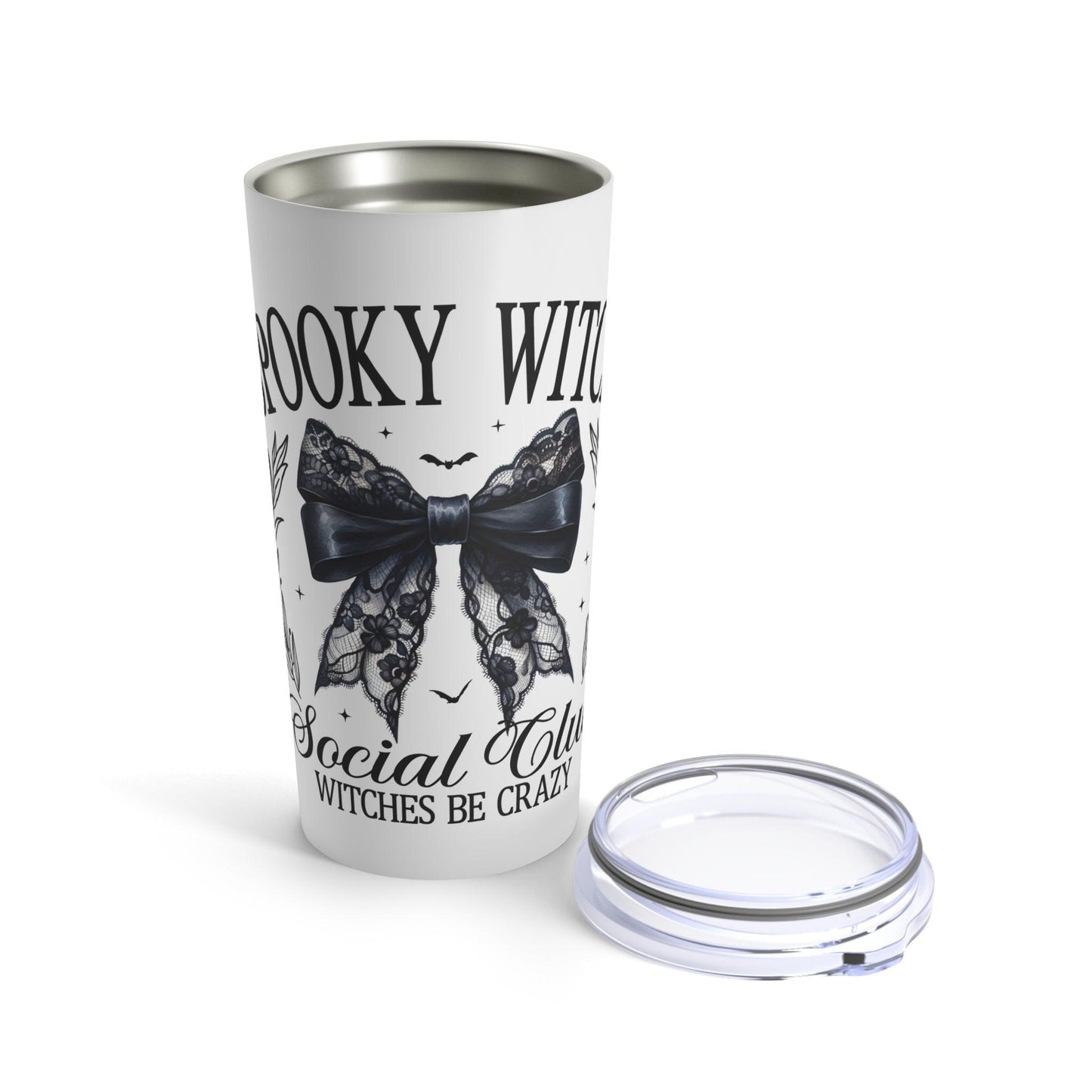 Halloween Tumbler 20oz - "Spooky Witch, Social Club"