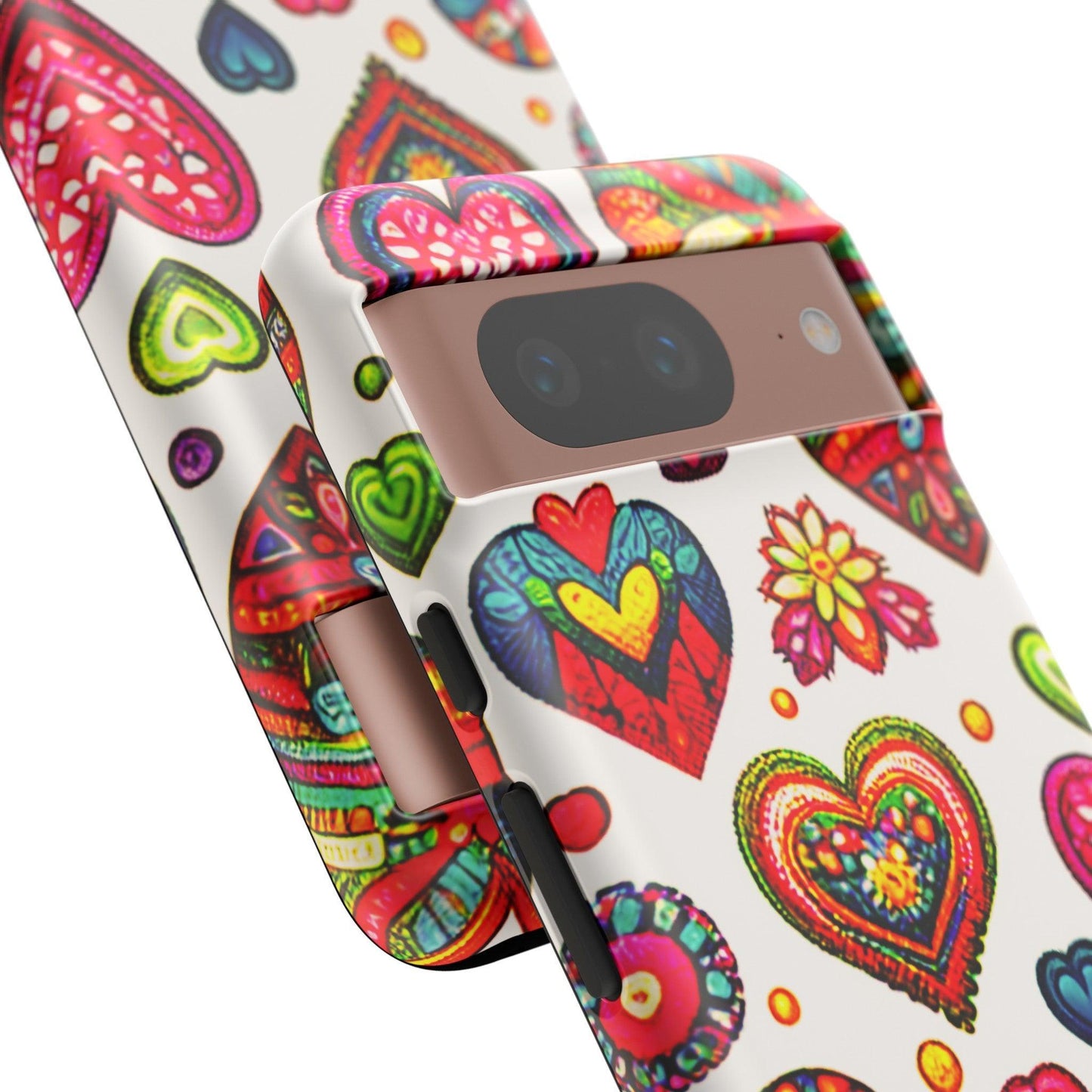 Tough Phone Case :" Eclectic Elegance Phone Case Collection" ( Hearts patterns)