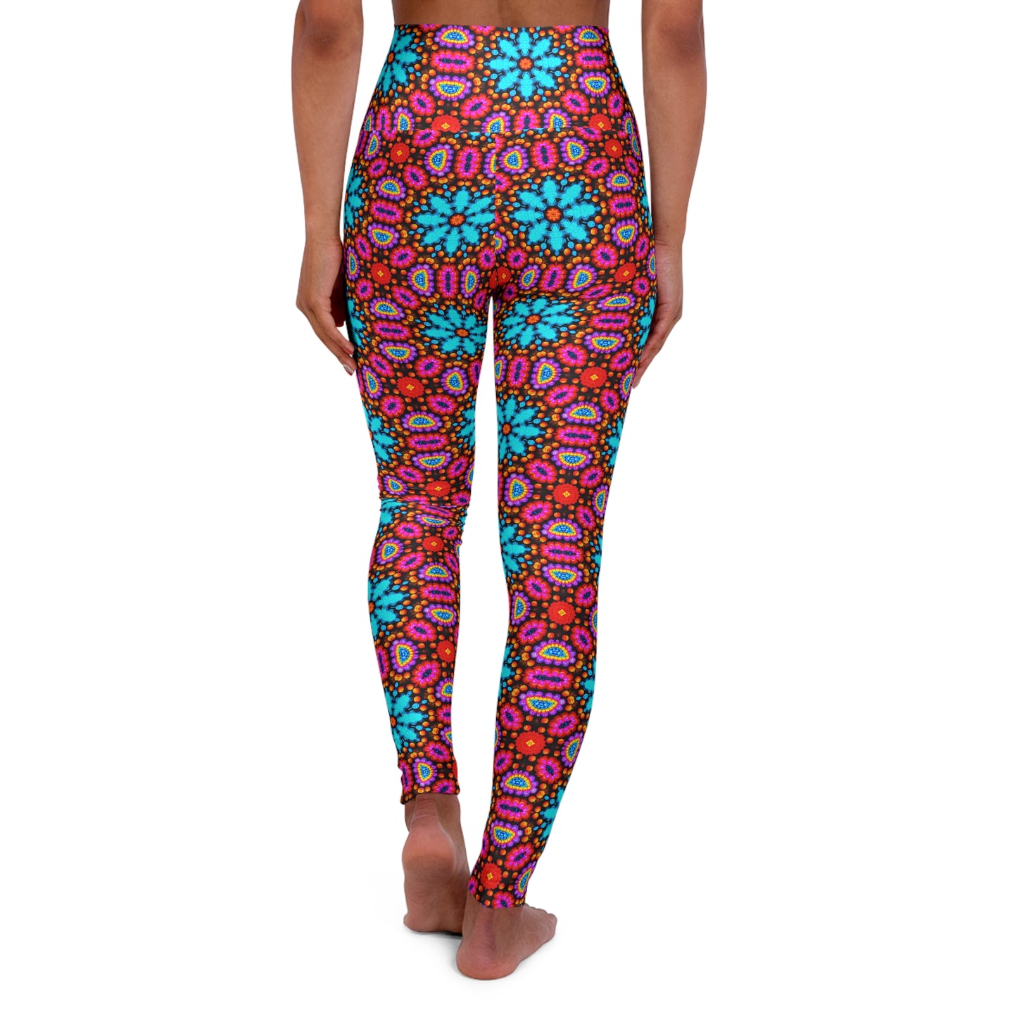 High Waisted Yoga Leggings | Amazing quality abstract colorful design