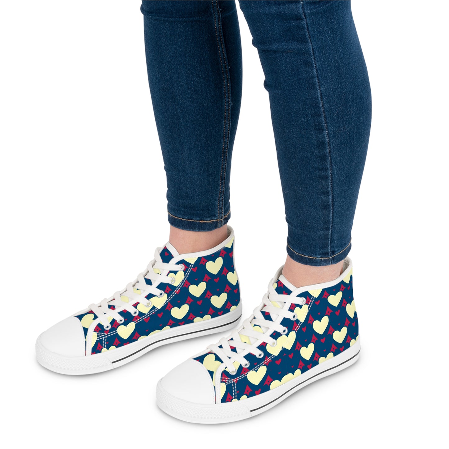 Awesome Hearts Design High Top Sneakers