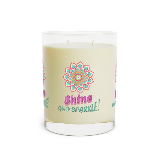 Harmony Glow Soy Candle Scented - Full Glass, 11oz | Breathe in, breathe out - it's me time | Ideal for unwinding after a long day, enhancing bath time, or as a thoughtful gift for friends and family - Cosmic Creations by Karen