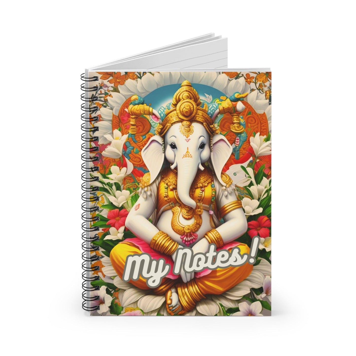 Ganesha's Wisdom - Spiral Notebook a perfect gift and an incredible companion in everiday life - Cosmic Creations by Karen