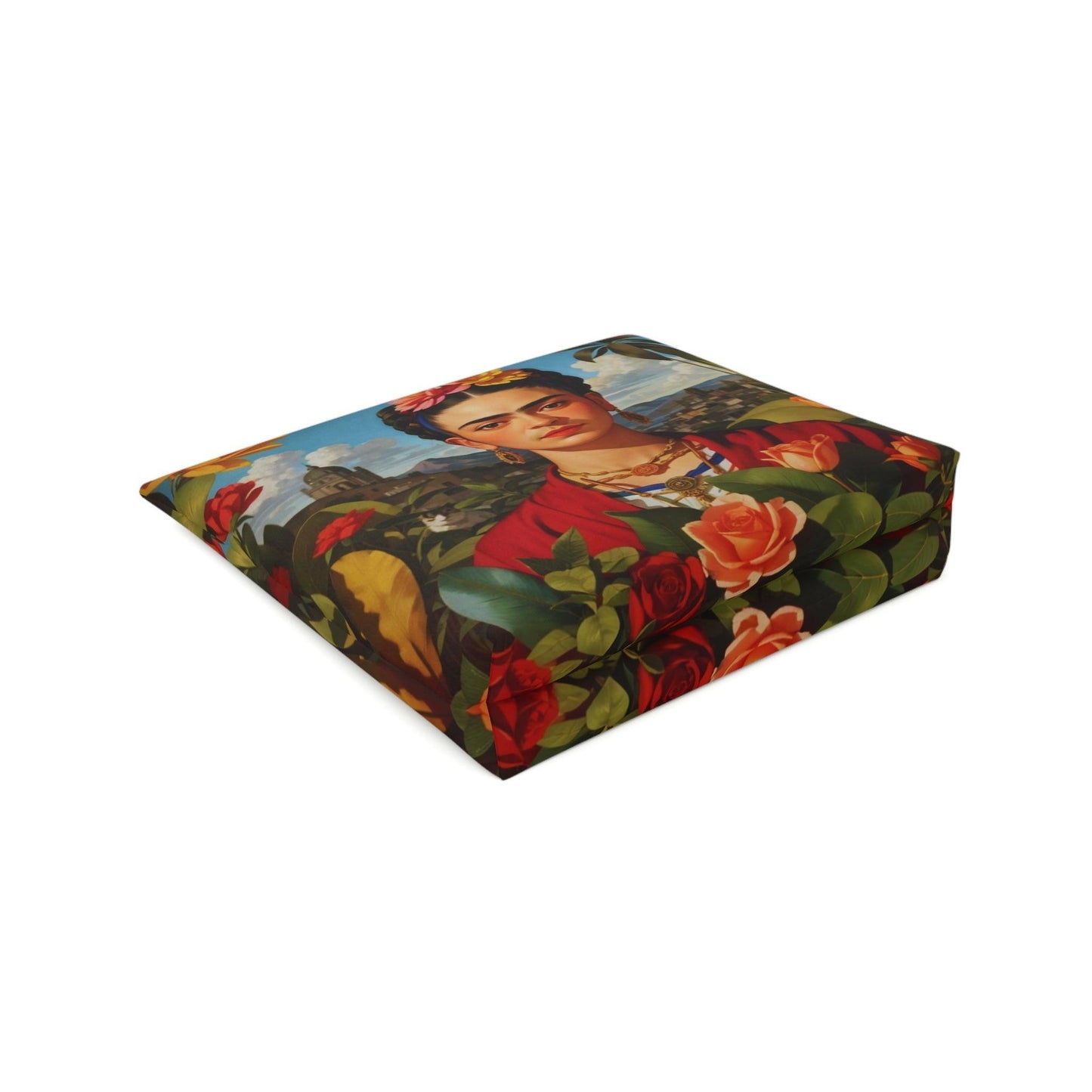 Colorful Frida Kahlo Inspired Cotton Cosmetic Bag Vibrant Design, Perfect for Travel & Gifts - Cosmic Creations by Karen