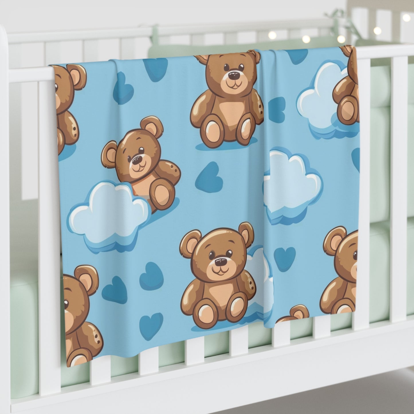 Cozy Baby Swaddle Blanket with bears design |  Nursery Essential