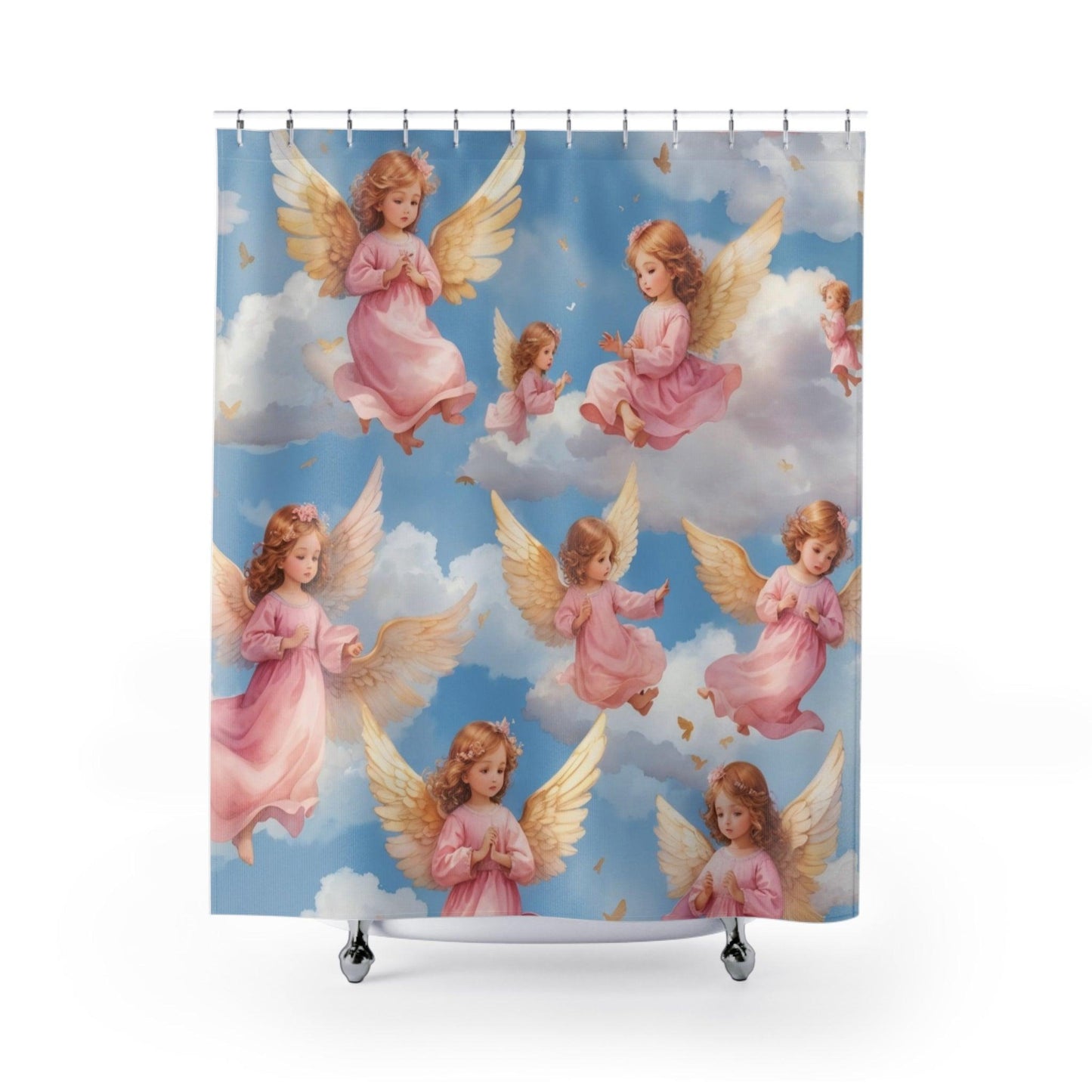 Elegant Shower Curtains Collection ( Angels) - Cosmic Creations by Karen