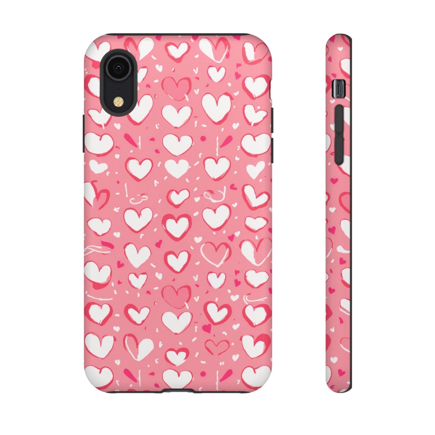 Tough Phone Case :" Eclectic Elegance Phone Case Collection" ( Hearts patterns)