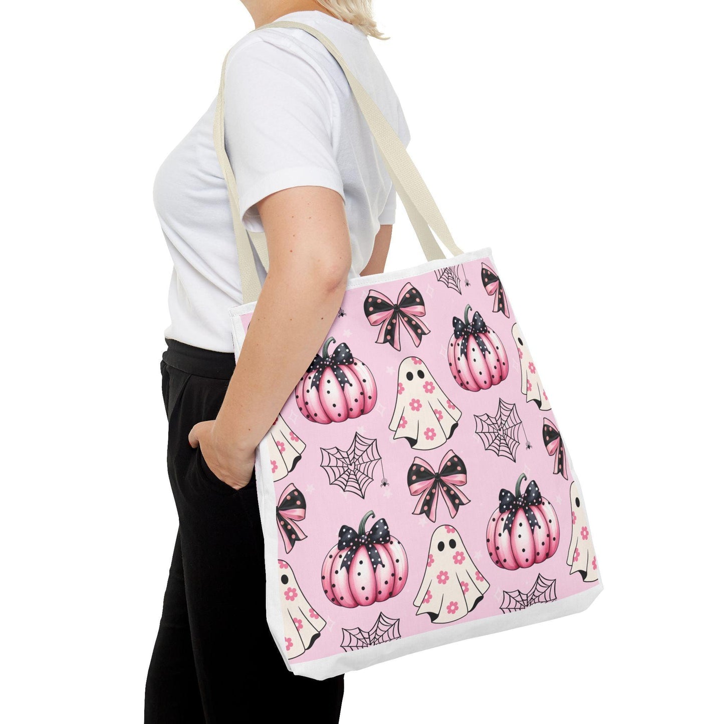 Coquette Halloween Pink Tote Bag - Cosmic Creations by Karen