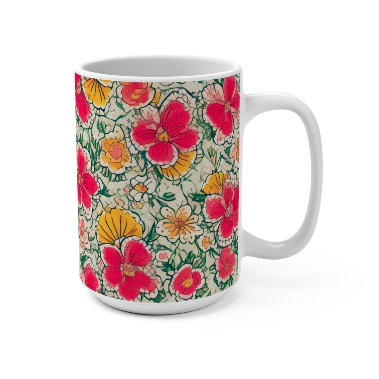 Mug with stunning floral motifs, the perfect gift for any occasion or celebration for friends, family, and colleagues. - Cosmic Creations by Karen