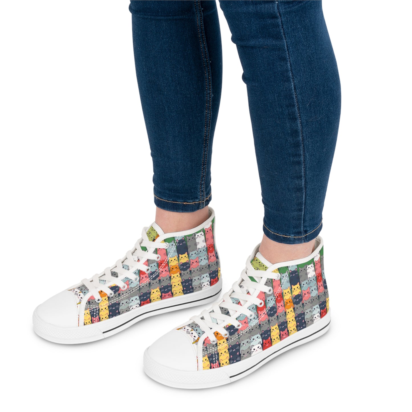 Awesome Cats Design High Top Sneakers