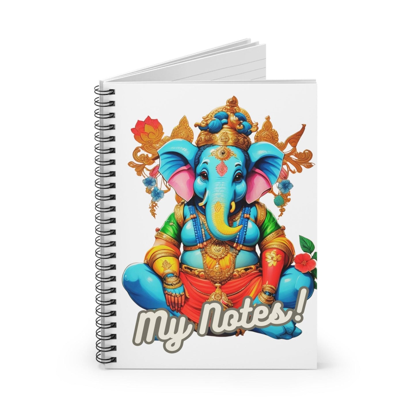 Ganesha's Wisdom - Spiral Notebook a perfect gift and an incredible companion in everiday life - Cosmic Creations by Karen