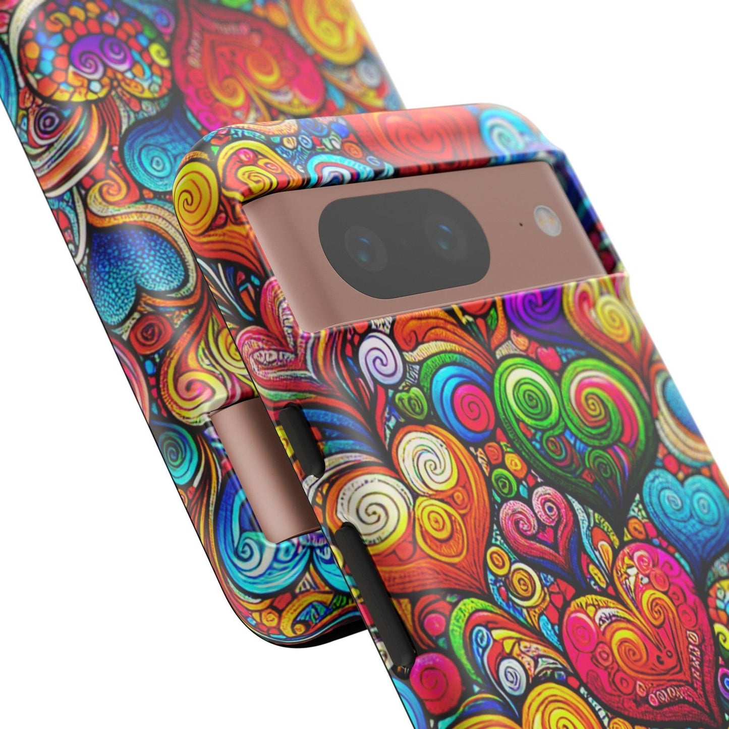 Tough Phone Case :" Eclectic Elegance Phone Case Collection" ( Hearts patterns)