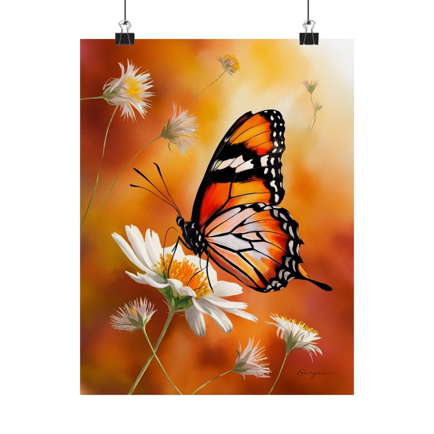 Monarch Butterfly Splendor Posters - Cosmic Creations by Karen