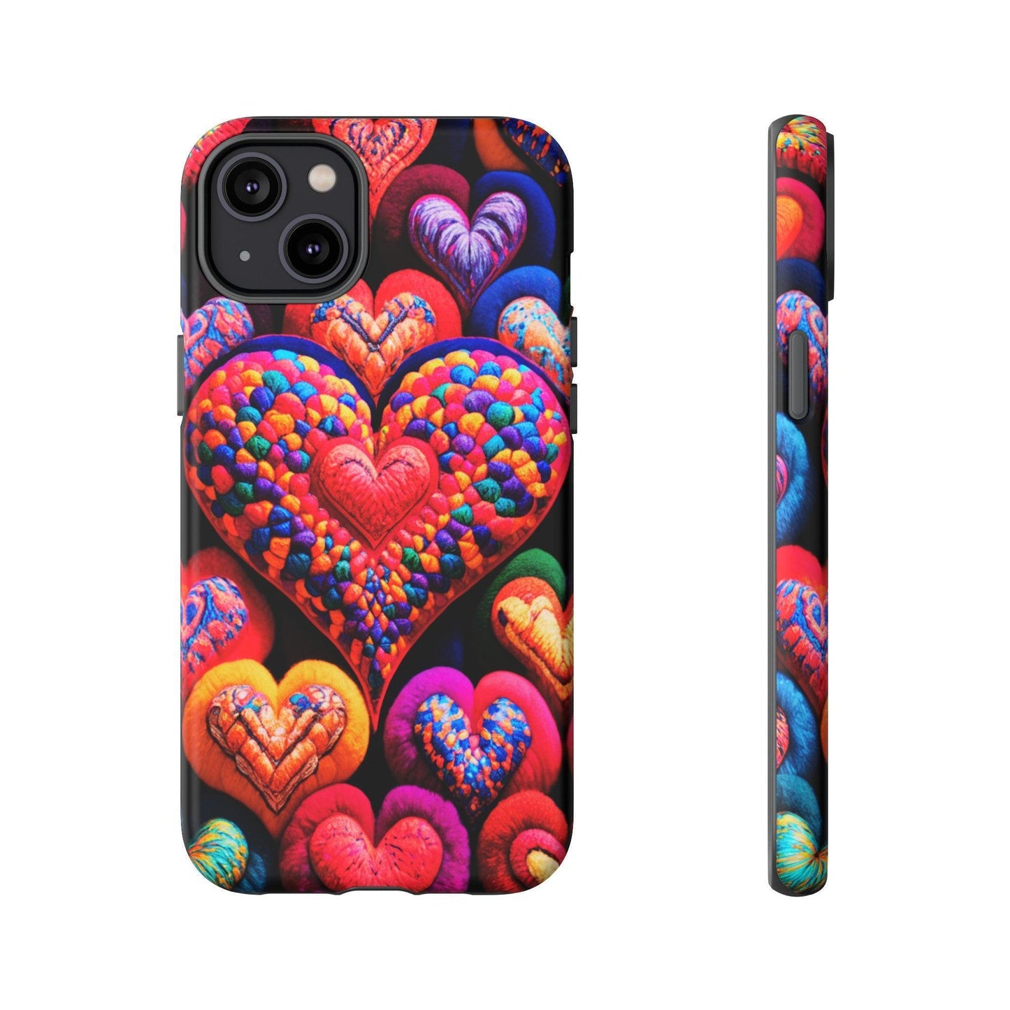 Tough Phone Case :" Eclectic Elegance Phone Case Collection" ( Hearts patterns)