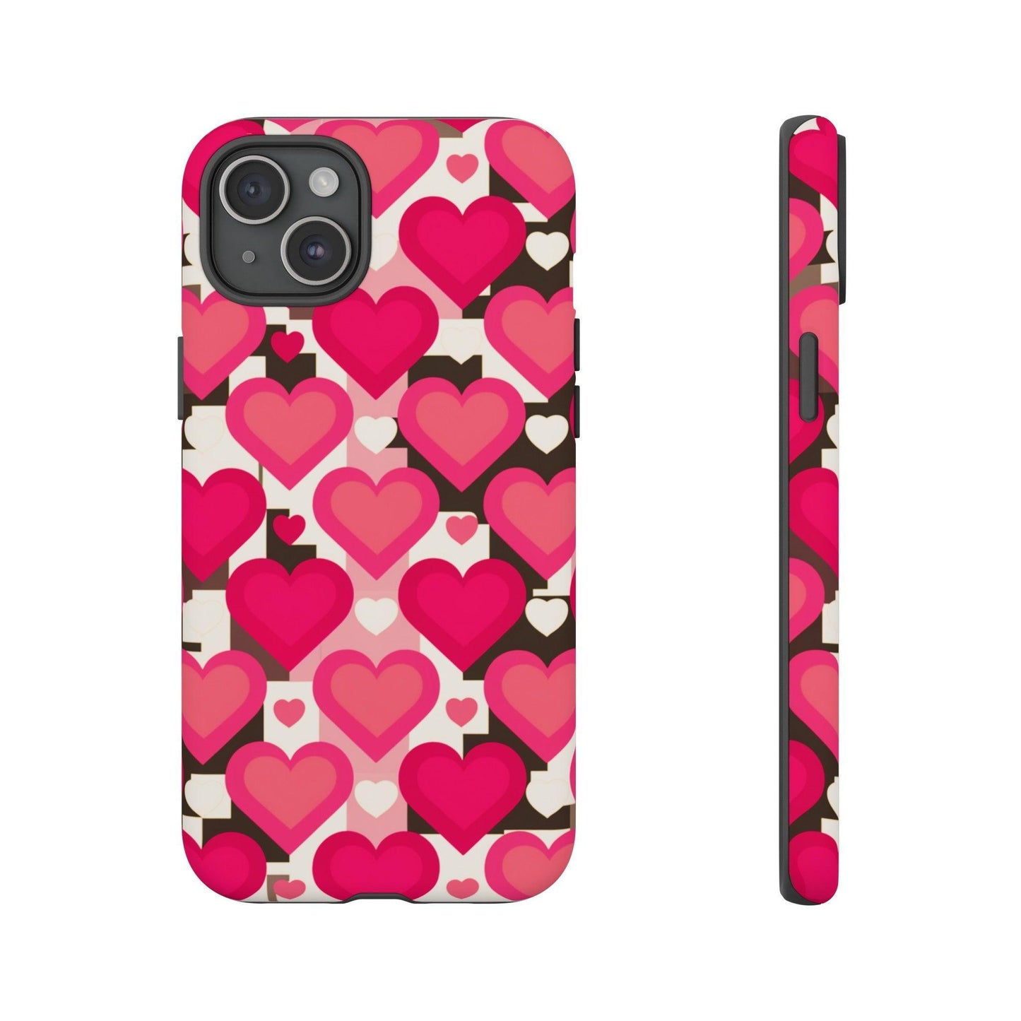 Tough Phone Case :" Eclectic Elegance Phone Case Collection" ( Hearts patterns)