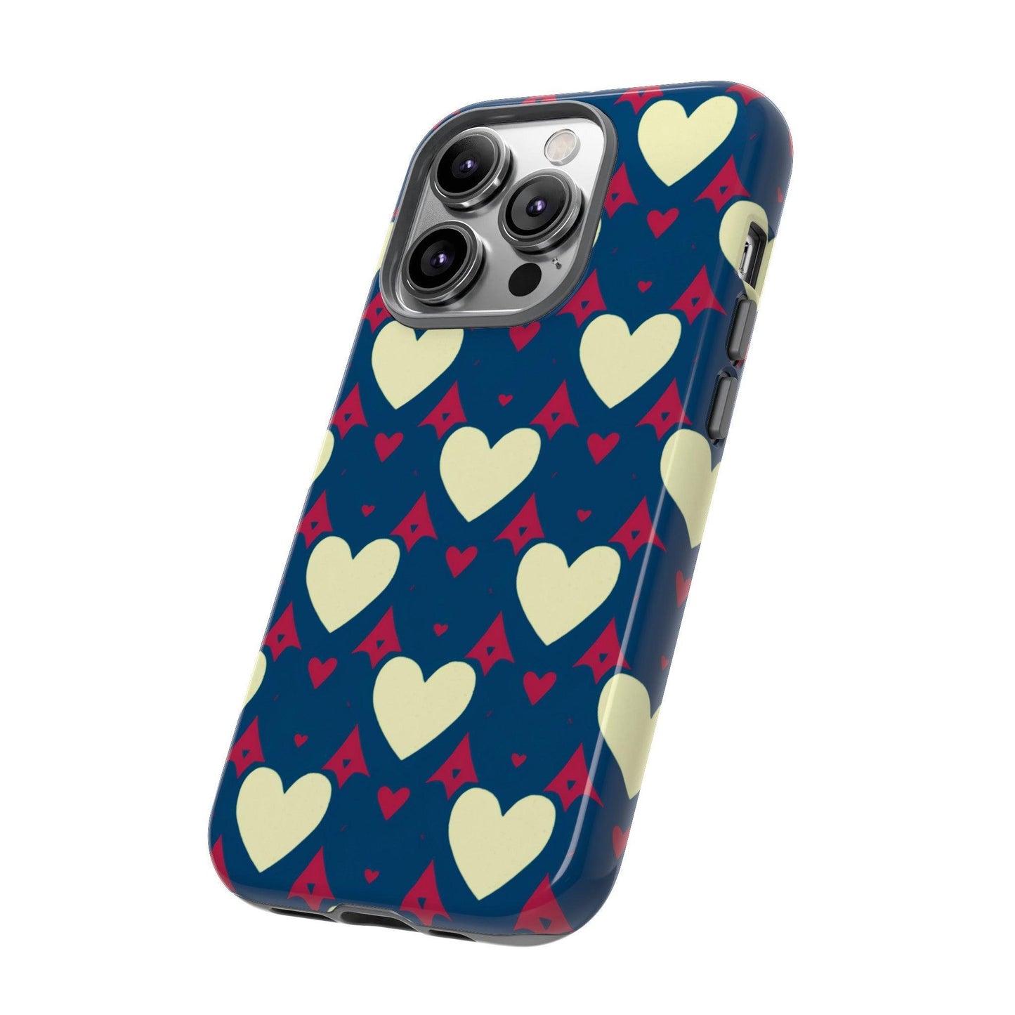 Tough Phone Case :" Eclectic Elegance Phone Case Collection" ( Hearts patterns)