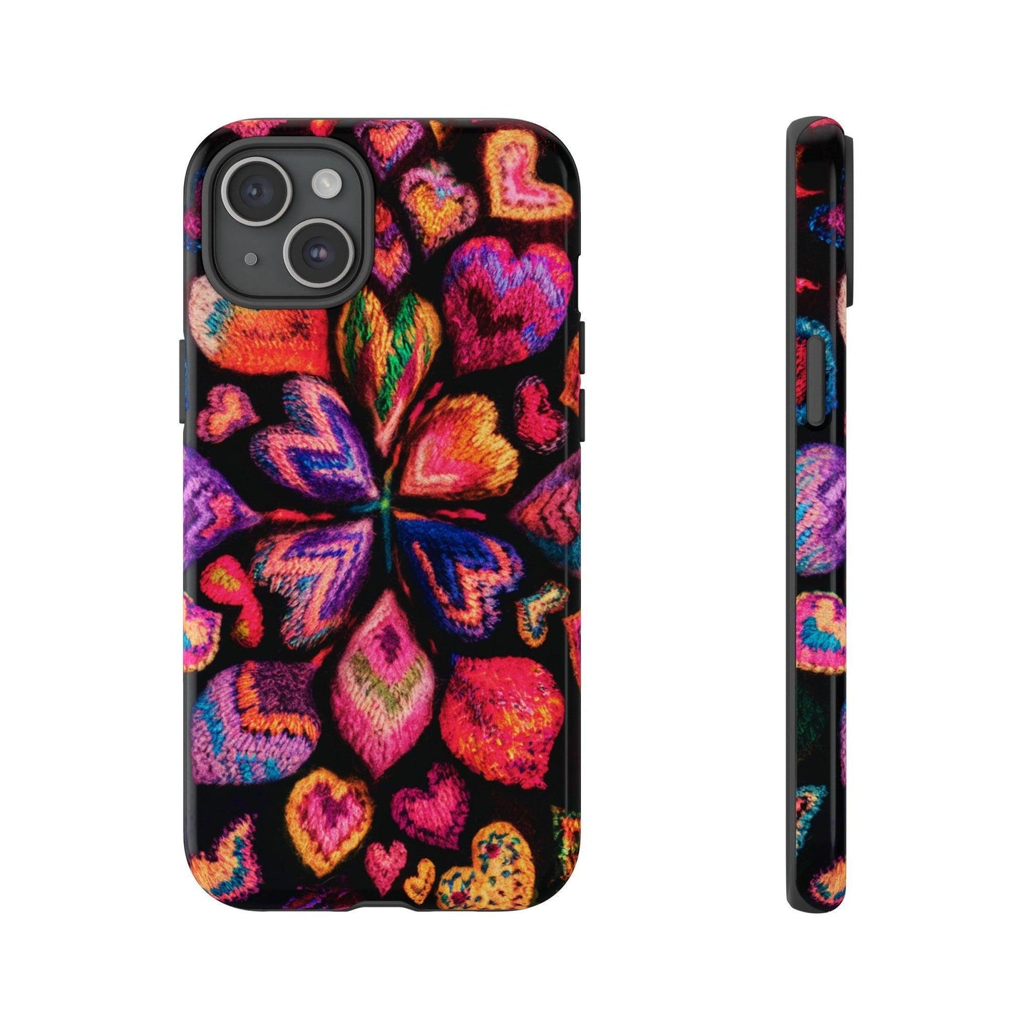 Tough Phone Case :" Eclectic Elegance Phone Case Collection" ( Hearts patterns)