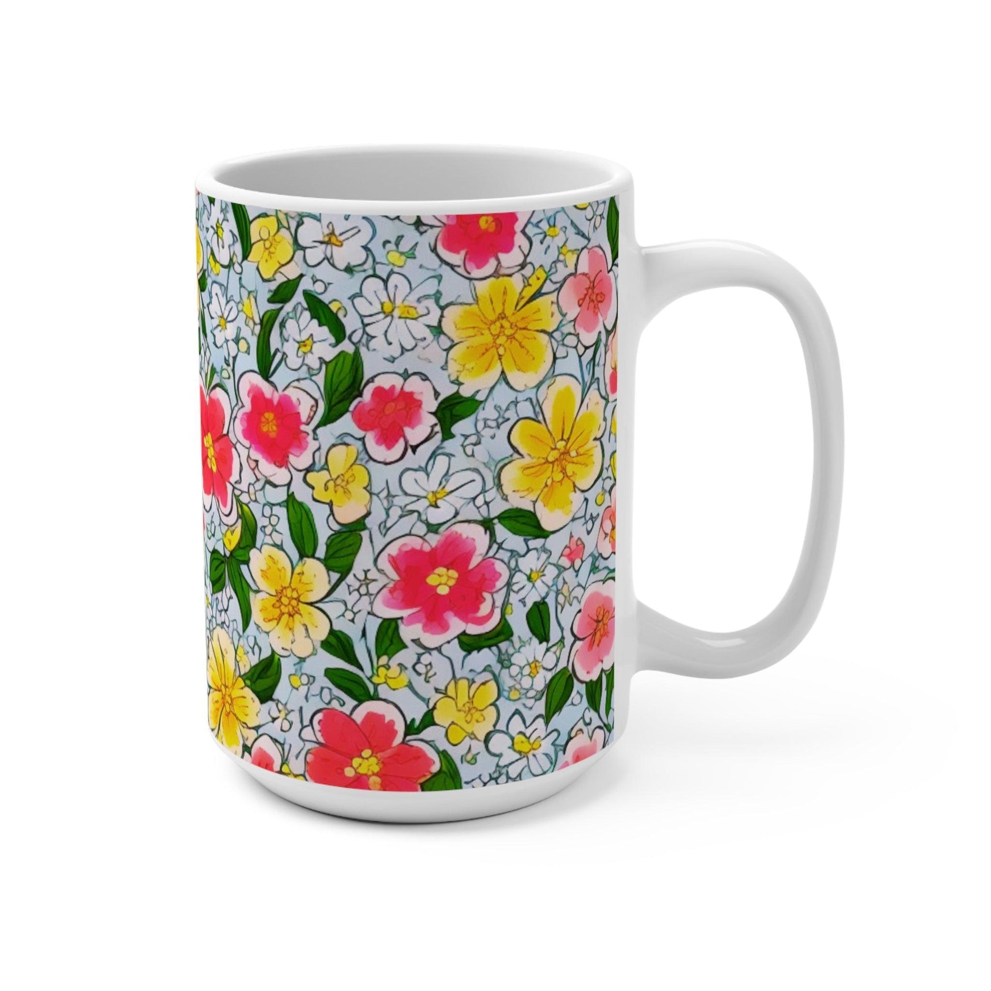 Mug with stunning floral and butterfly motifs, the perfect gift for any occasion or celebration for friends, family, and colleagues. - Cosmic Creations by Karen