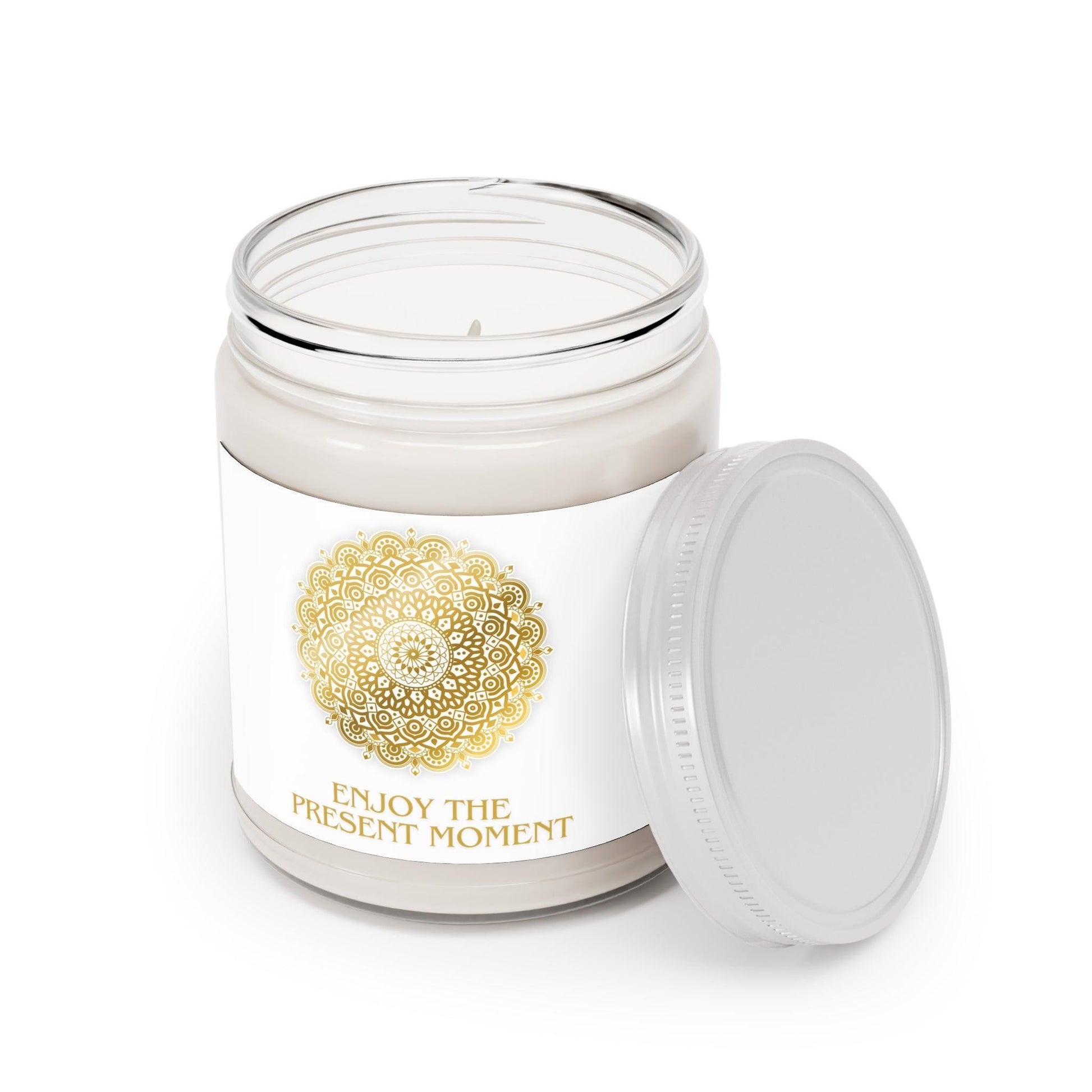 Enjoy the Present Moment & Be Grateful Scented Soy Candle, 9oz - Cosmic Creations by Karen