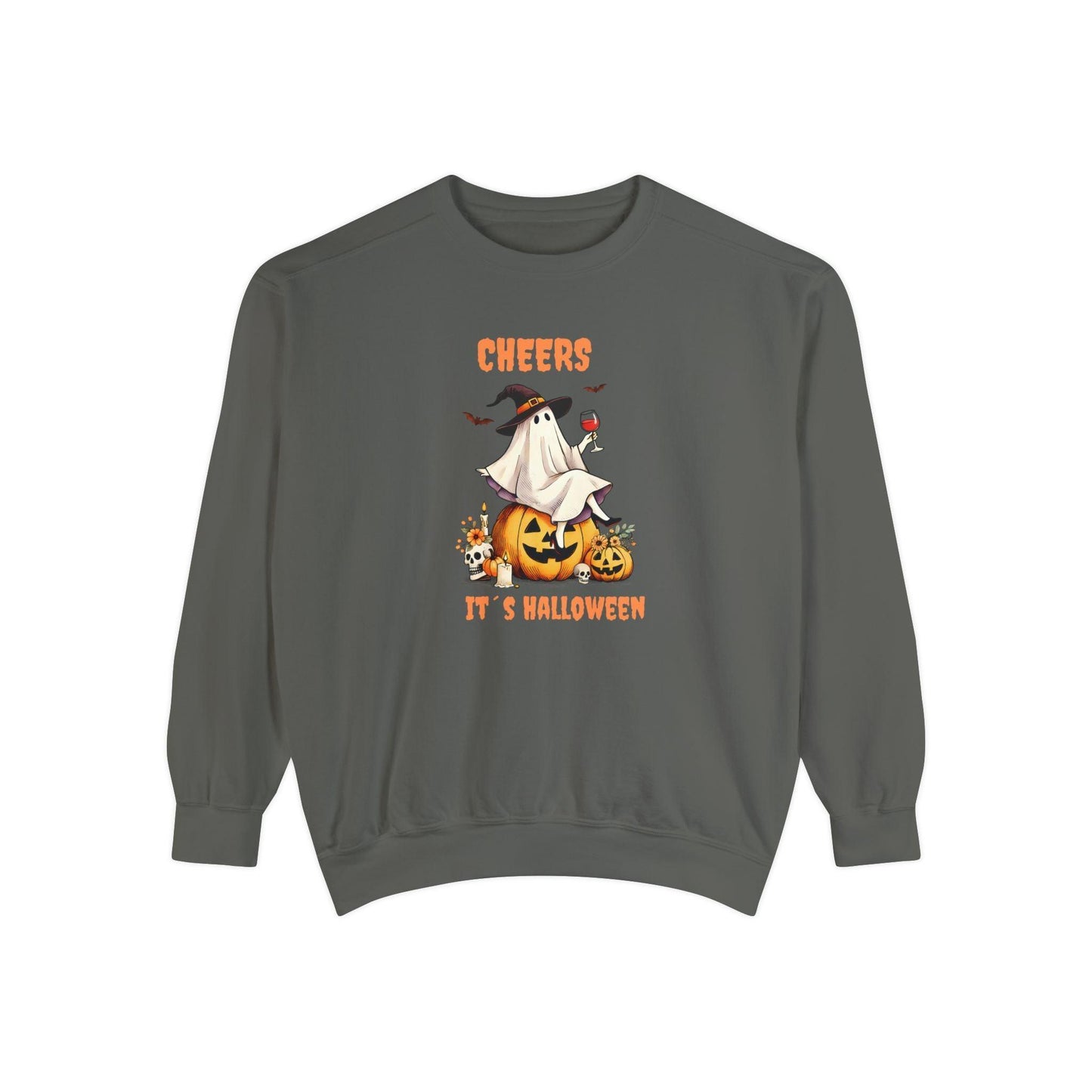 Cheers It’s Halloween Ghost Sweatshirt - Cosmic Creations by Karen