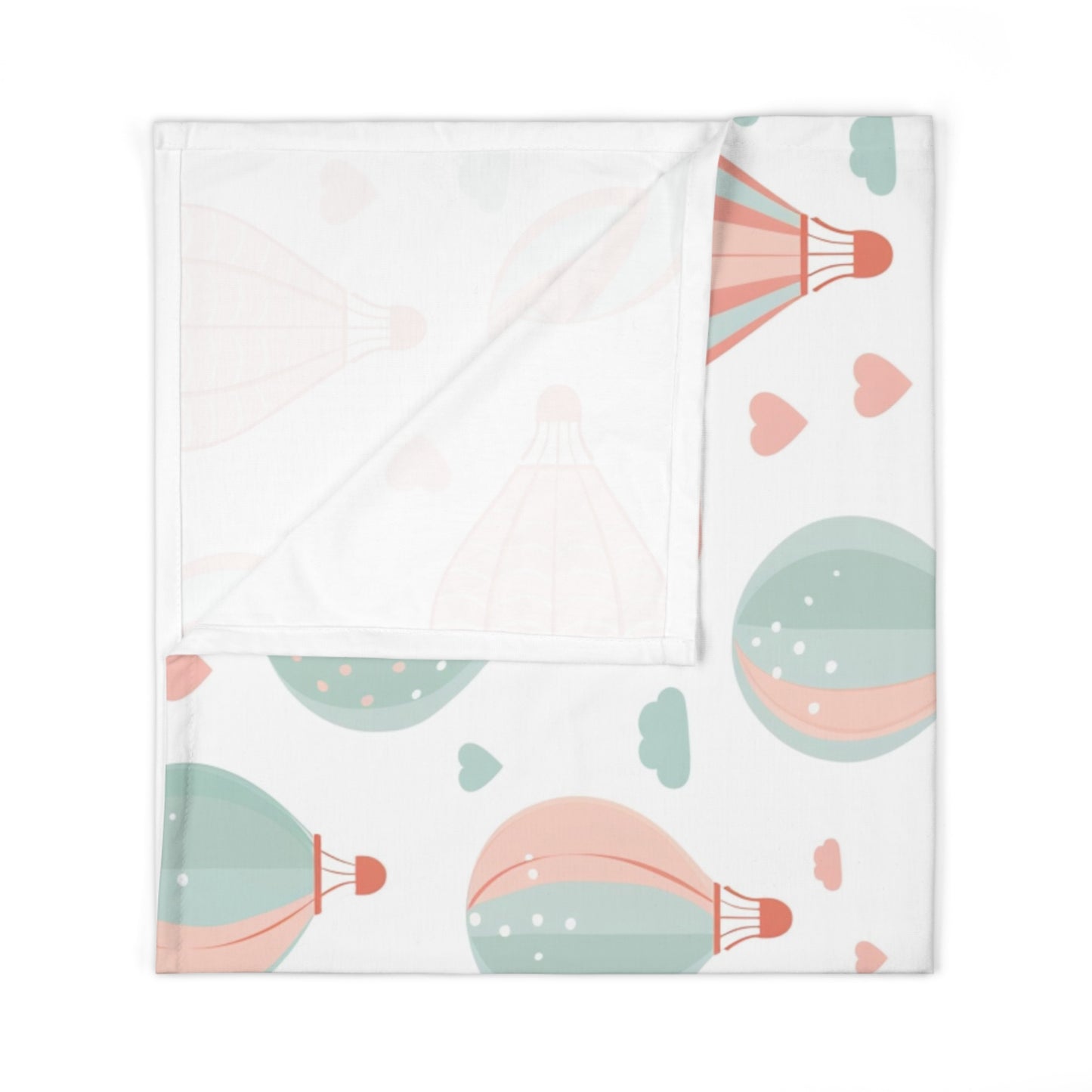 Cozy Baby Swaddle Blanket with pink balloons design | Nursery Essential