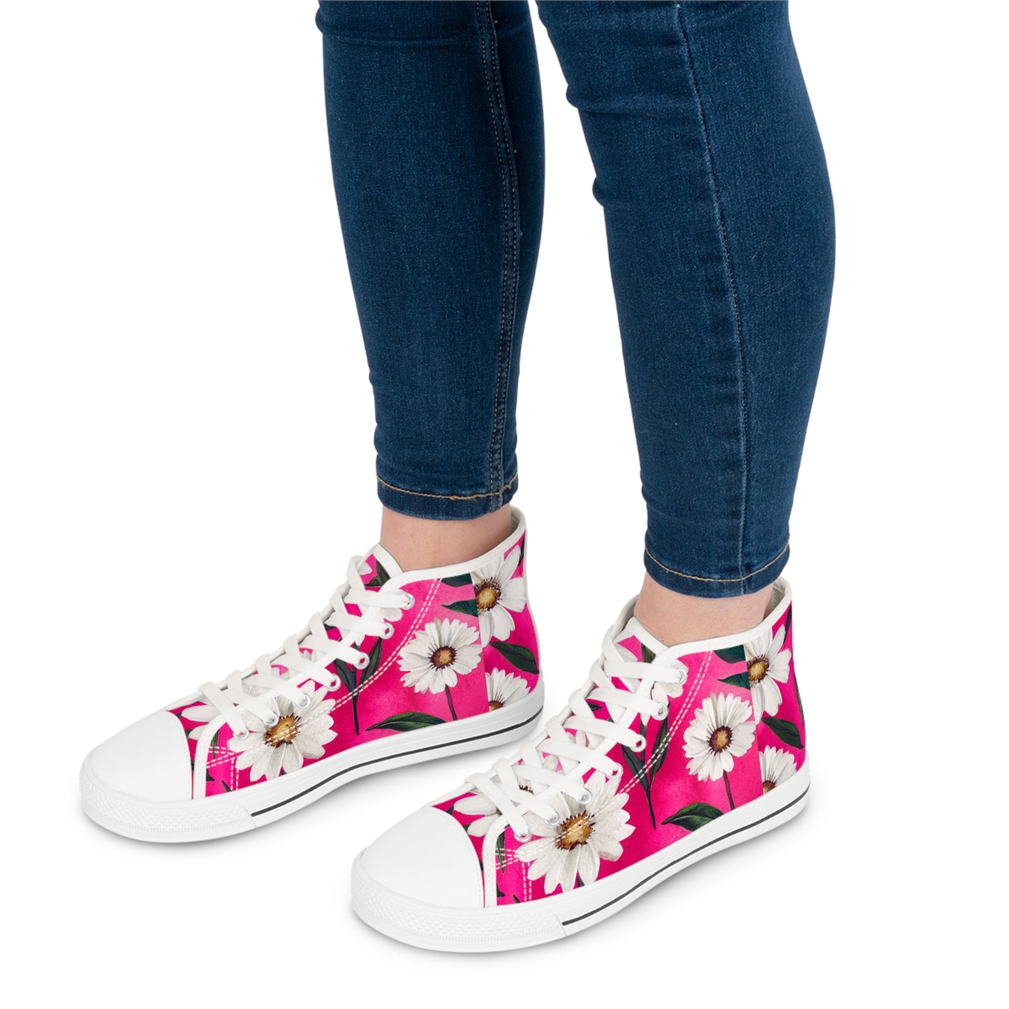 Awesome Floral Design High Top Sneakers