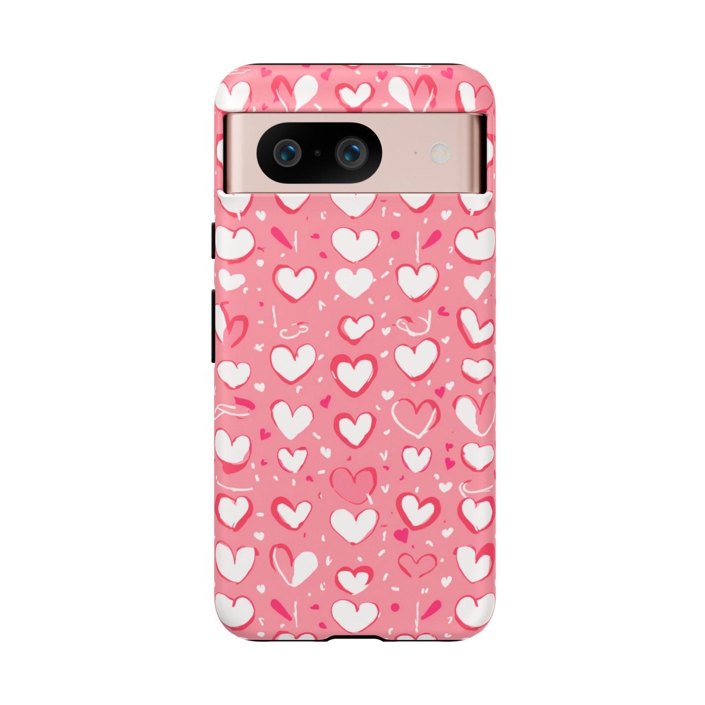 Tough Phone Case :" Eclectic Elegance Phone Case Collection" ( Hearts patterns)