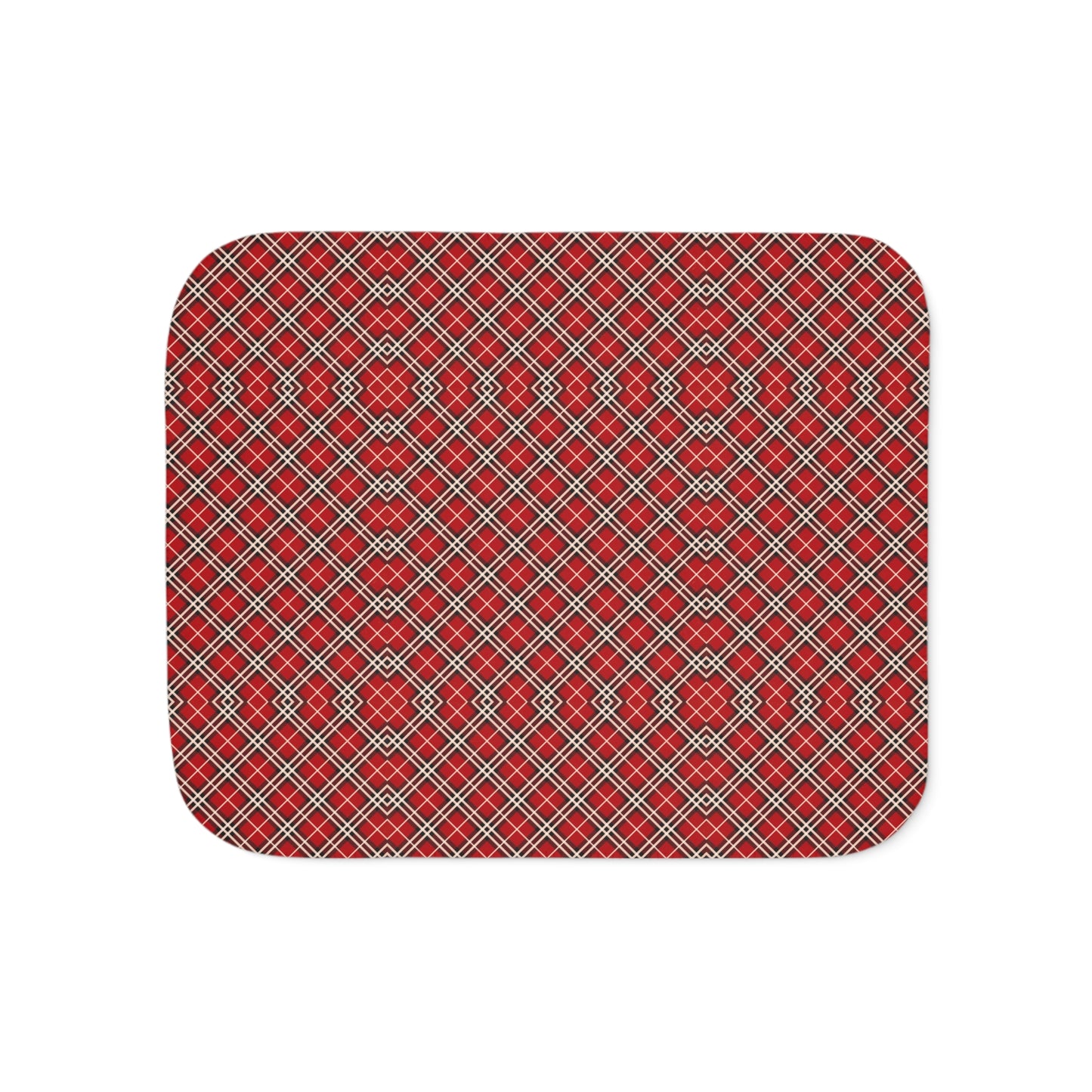 Christmas Plaid Design Sherpa Blanket