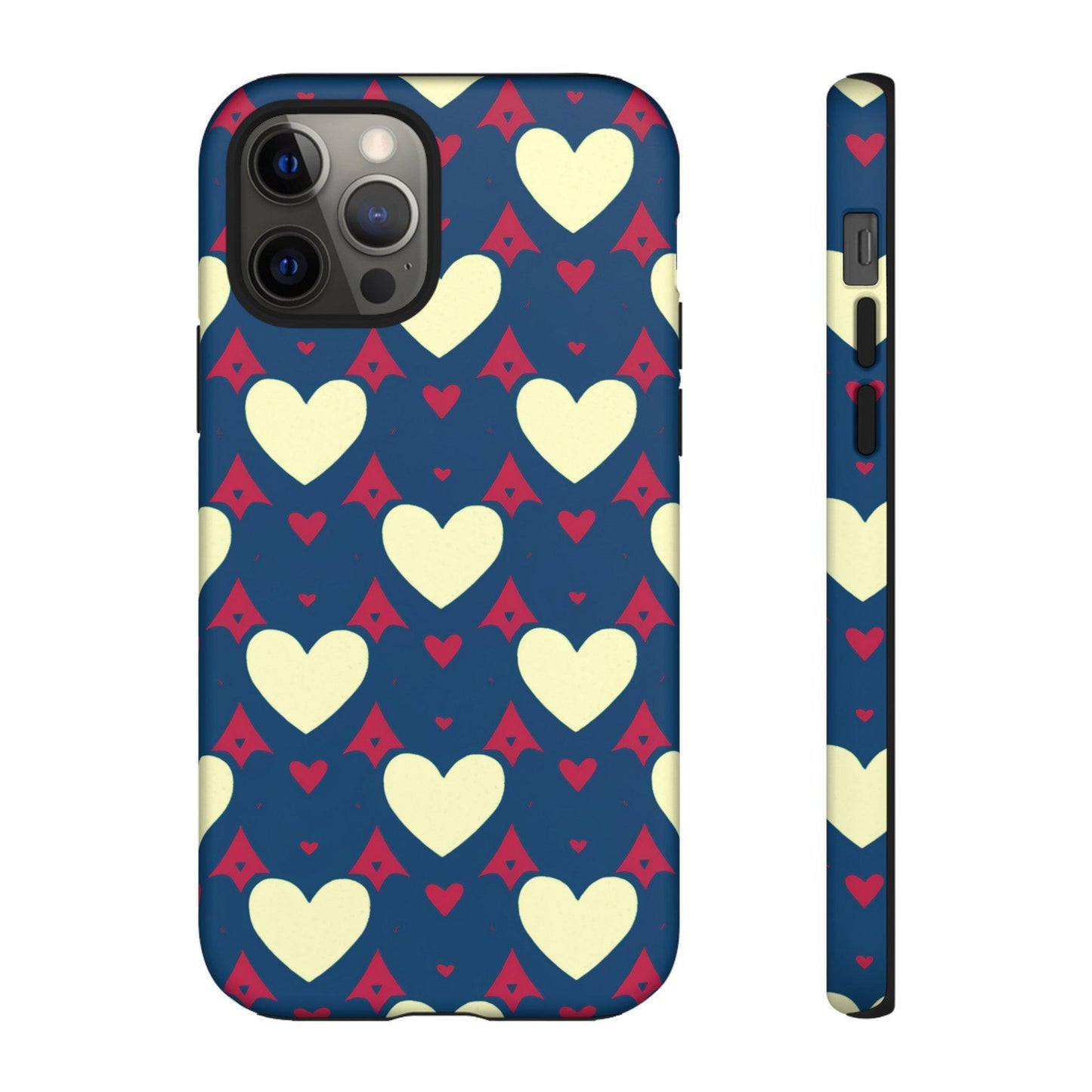 Tough Phone Case :" Eclectic Elegance Phone Case Collection" ( Hearts patterns)