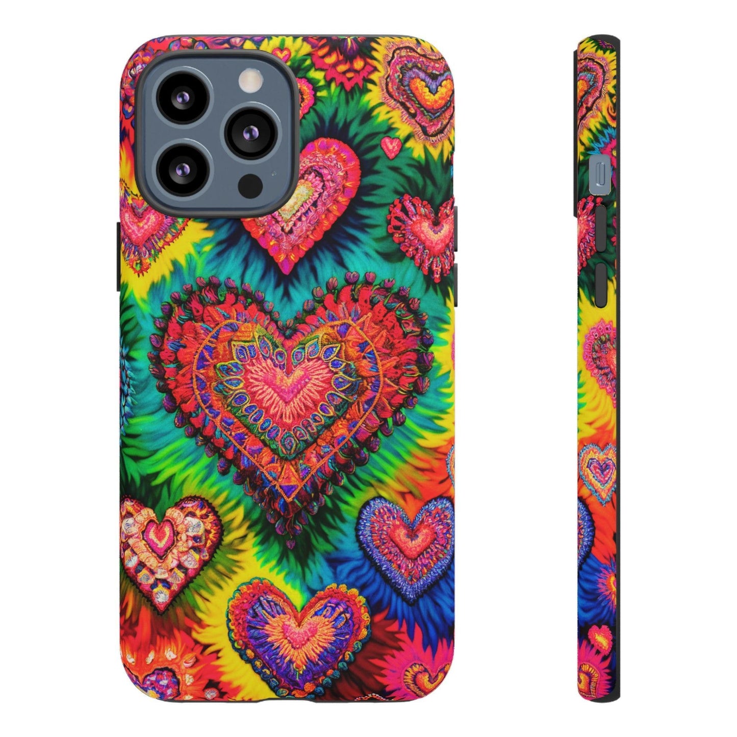 Tough Phone Case :" Eclectic Elegance Phone Case Collection" ( Hearts patterns)