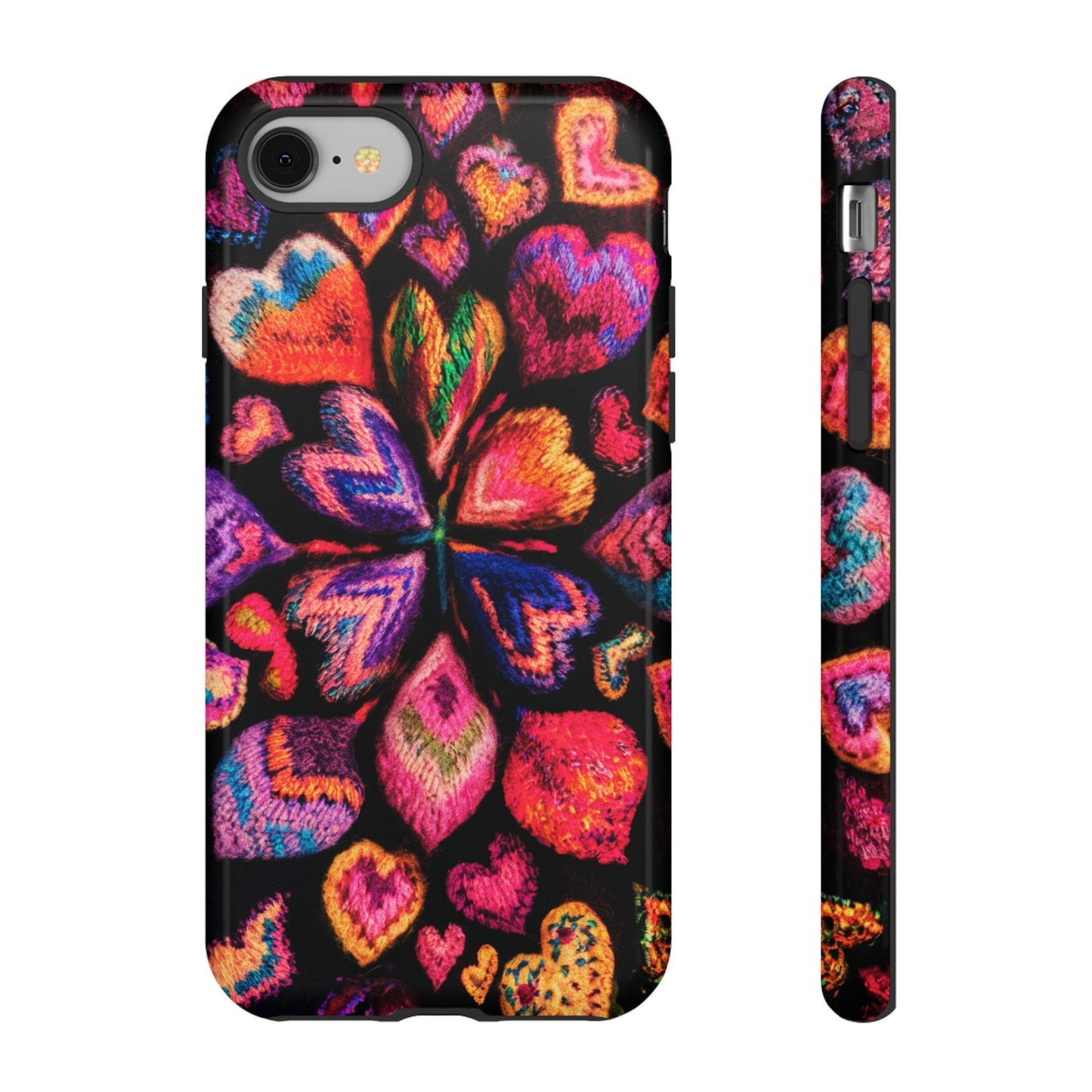 Tough Phone Case :" Eclectic Elegance Phone Case Collection" ( Hearts patterns)