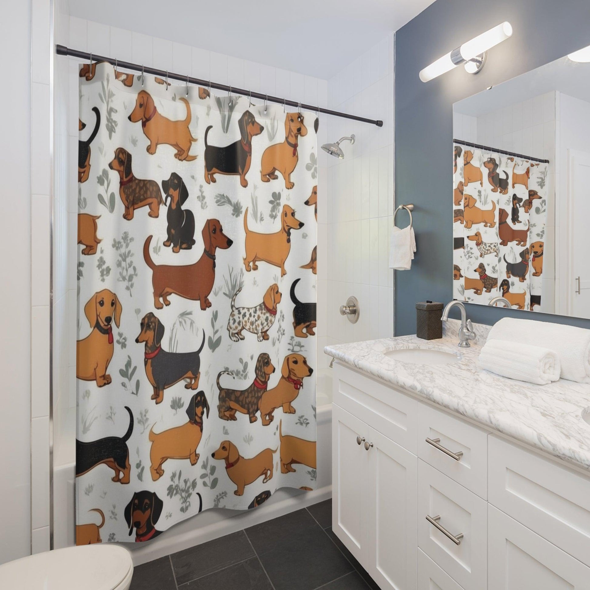 Elegant Shower Curtains Collection ( Dogs) - Cosmic Creations by Karen