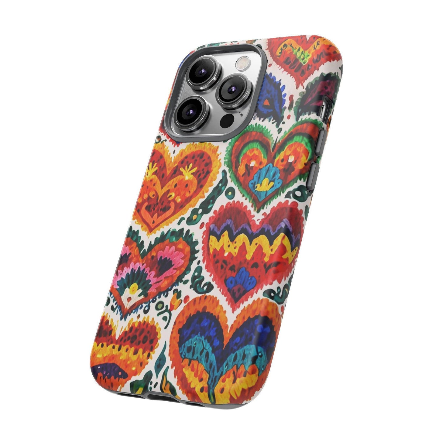 Tough Phone Case :" Eclectic Elegance Phone Case Collection" ( Hearts patterns)