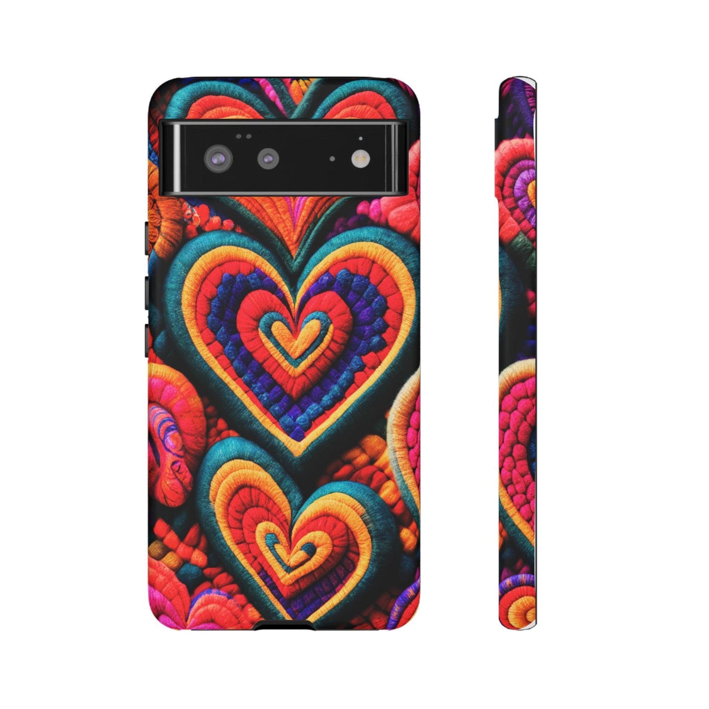 Tough Phone Case :" Eclectic Elegance Phone Case Collection" ( Hearts patterns)